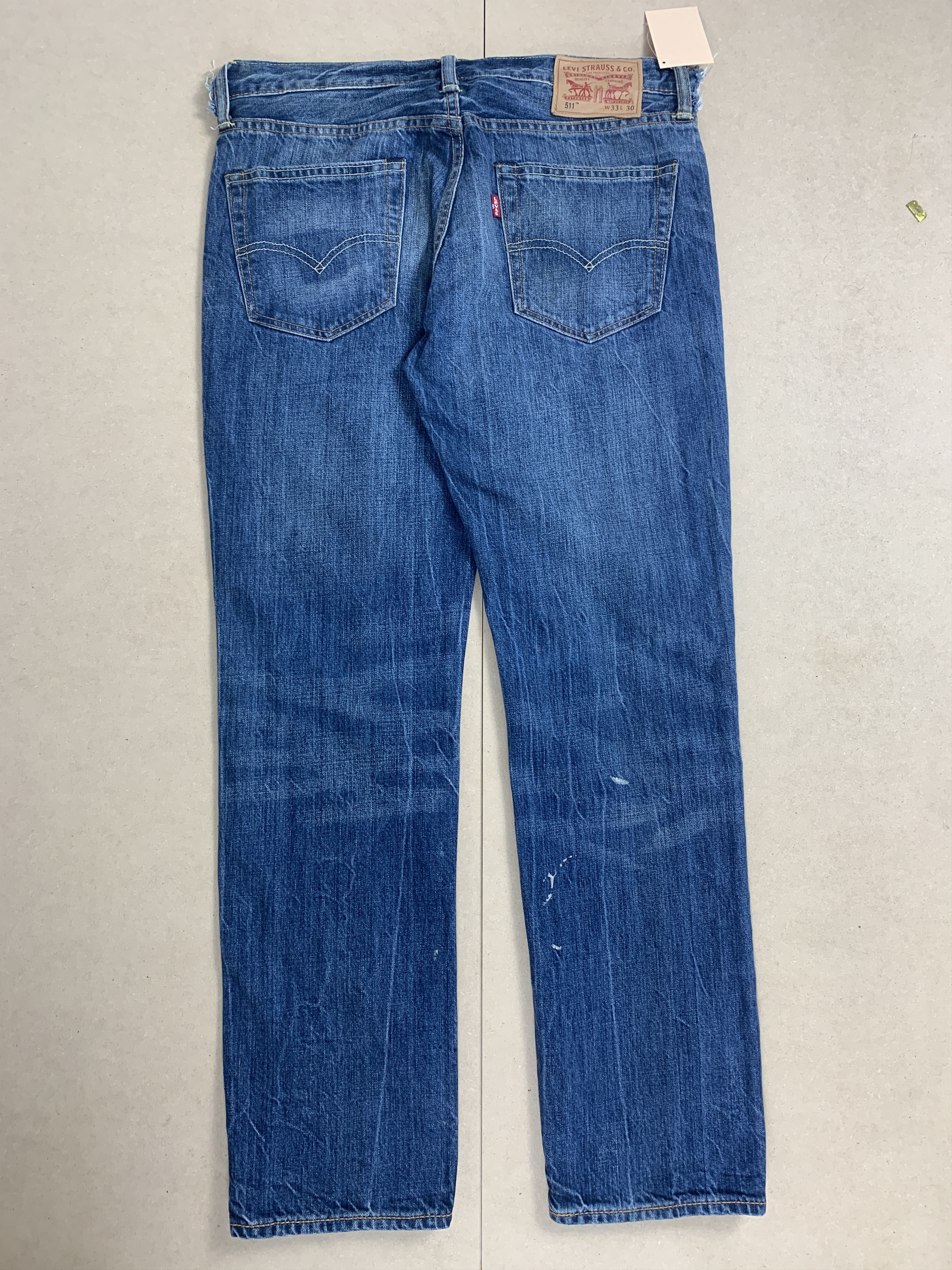Levi's × Vintage Vintage LEVI'S 511 Distressed Slim Fit Mid Wash Jeans Size US 34 / EU 50 - 7 Thumbnail
