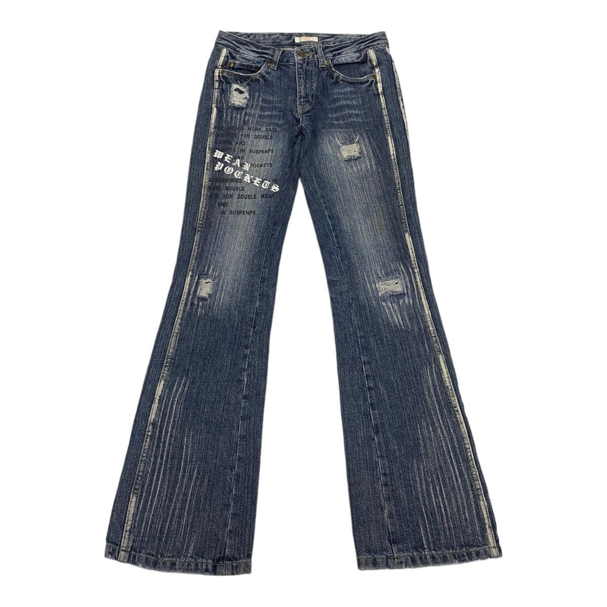 Hysteric Glamour POEM DENIM STYLE CASTANETS CLUB FLARED DENIM PANTS Size US 28 / EU 44 - 7 Thumbnail