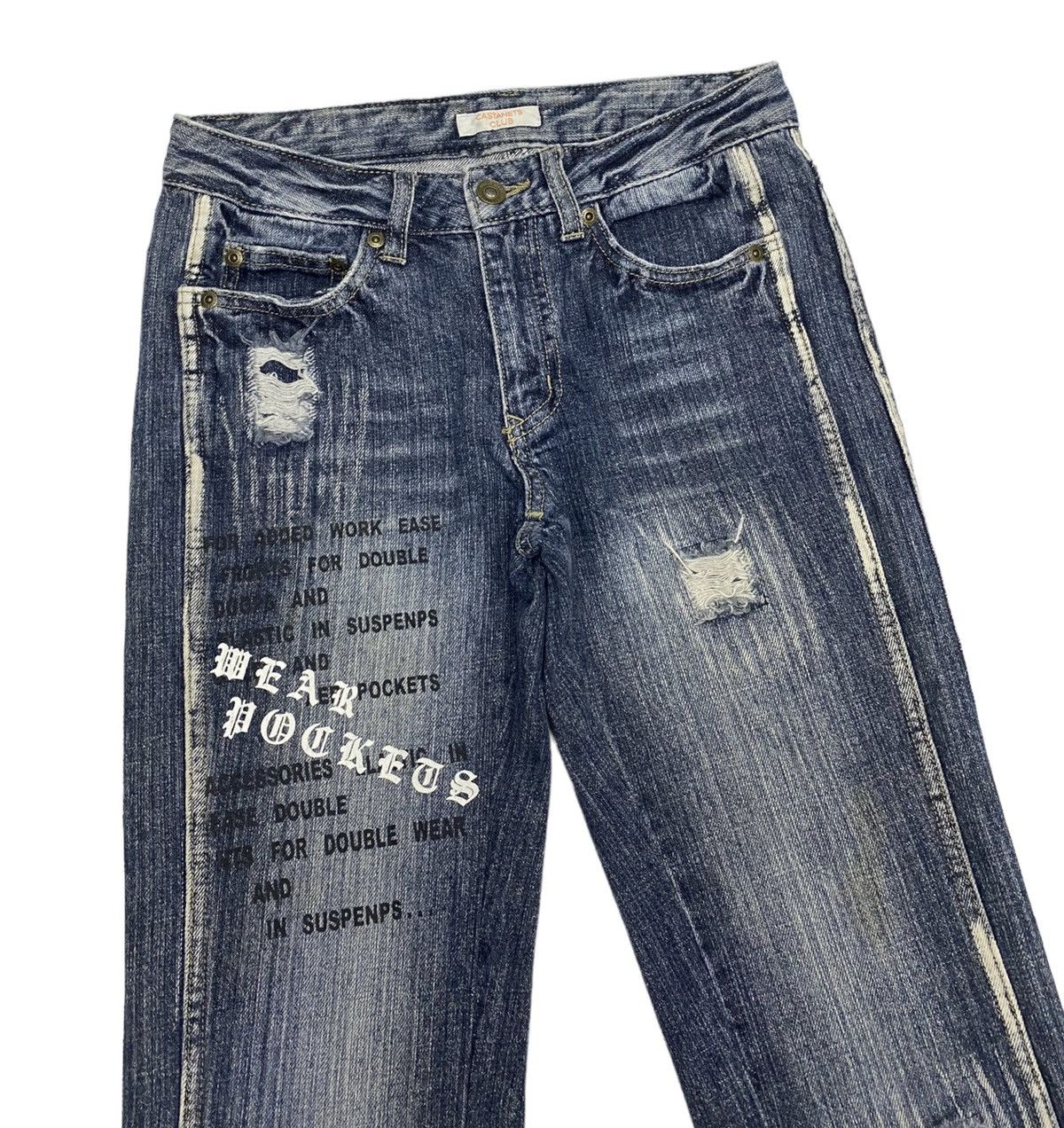 Hysteric Glamour POEM DENIM STYLE CASTANETS CLUB FLARED DENIM PANTS Size US 28 / EU 44 - 6 Thumbnail
