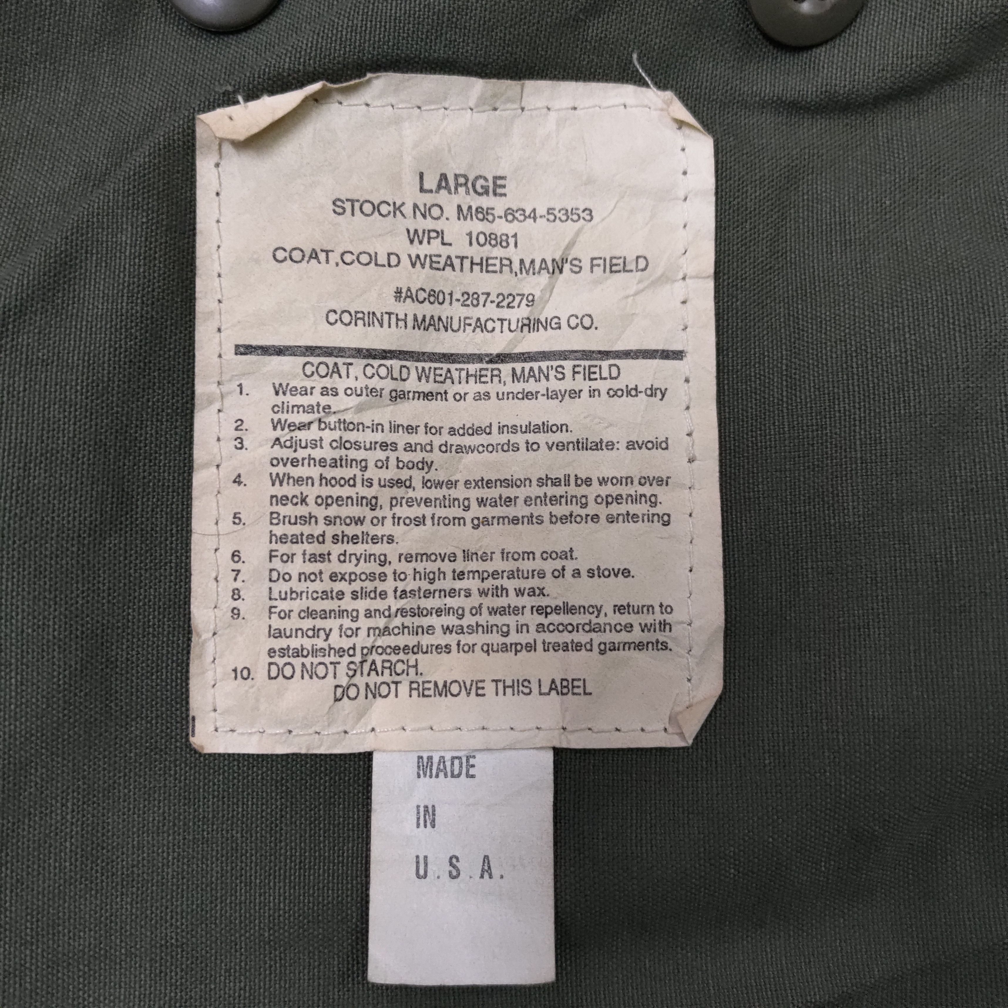 Vintage 1951 Extreme Cold Weather US Military Uniform Made In 🇺🇸 Size US XL / EU 56 / 4 - 13 Thumbnail