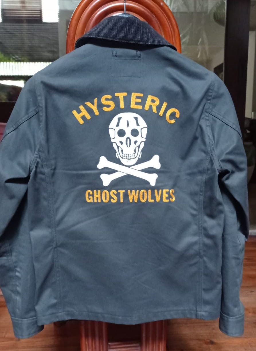 Hysteric Glamour Ghost Wolves mechanic bike jacket