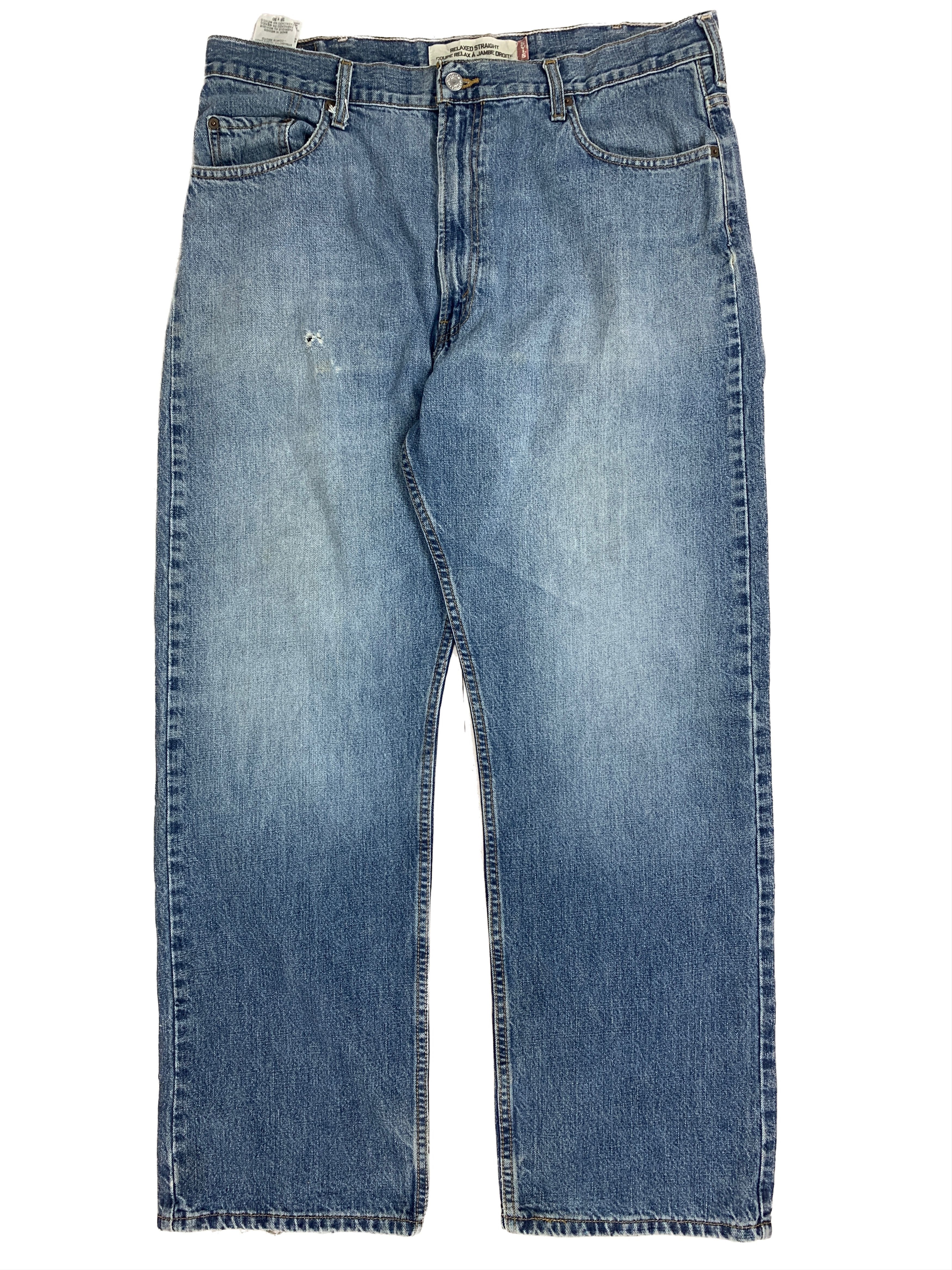 Levi's × Vintage Vintage 90s LEVI'S 528 Distressed Faded Straight Cut Jeans Size US 37 - 1 Thumbnail