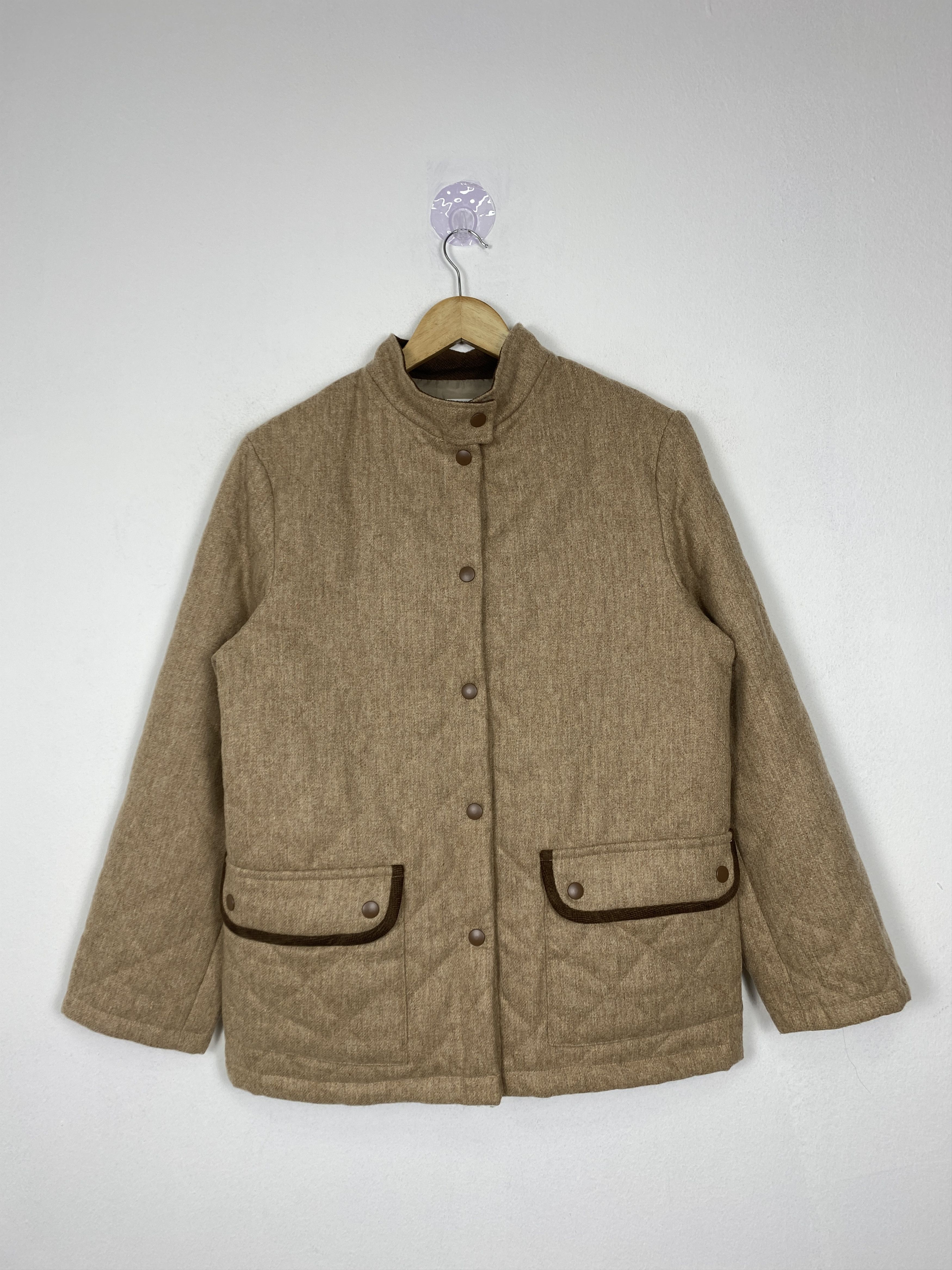 image of Golden Bear Quilted Button Up Jacket in Light Brown, Men's (Size Small)