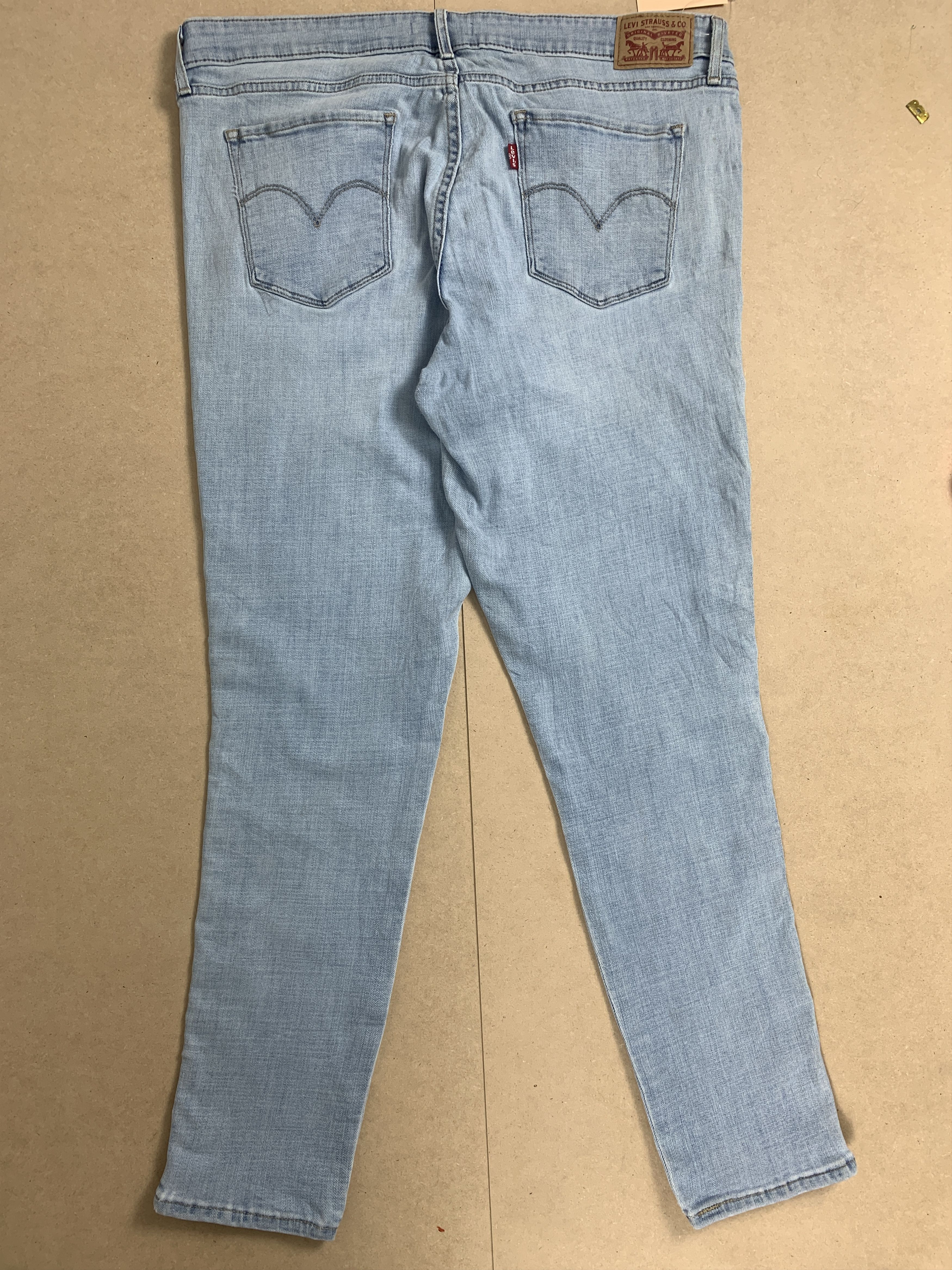 Levi's Vintage LEVI’S 711 Skinny Blue Floral Pattern Faded Jeans Size 34" / US 12 / IT 48 - 5 Thumbnail