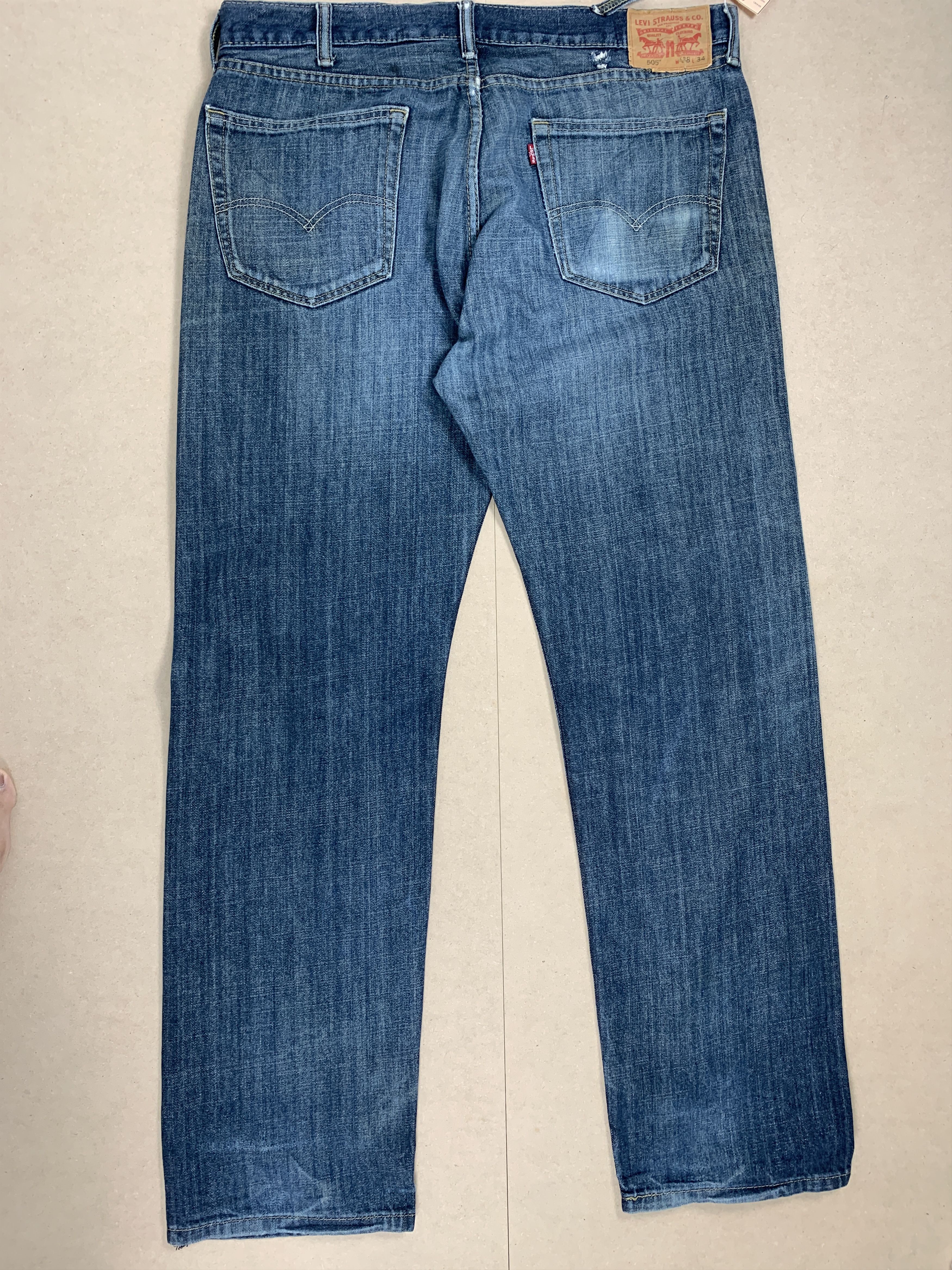 Levi's Vintage LEVI'S 505 Regular Faded Mid Wash Jeans Size US 38 / EU 54 - 5 Thumbnail