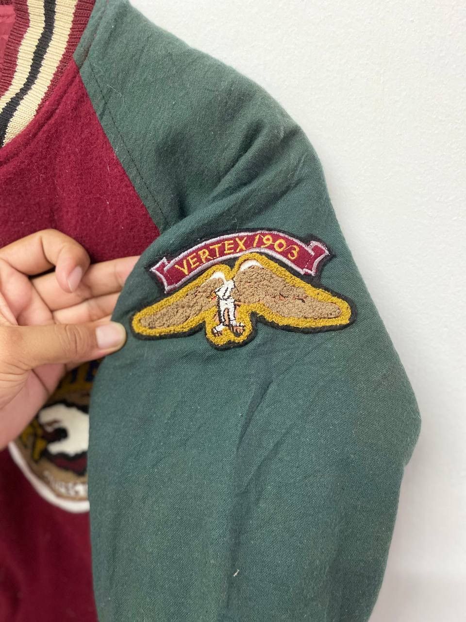 Japanese Brand Varsity Jacket Wool Vertex Patches Nice Colour Size US L / EU 52-54 / 3 - 5 Thumbnail