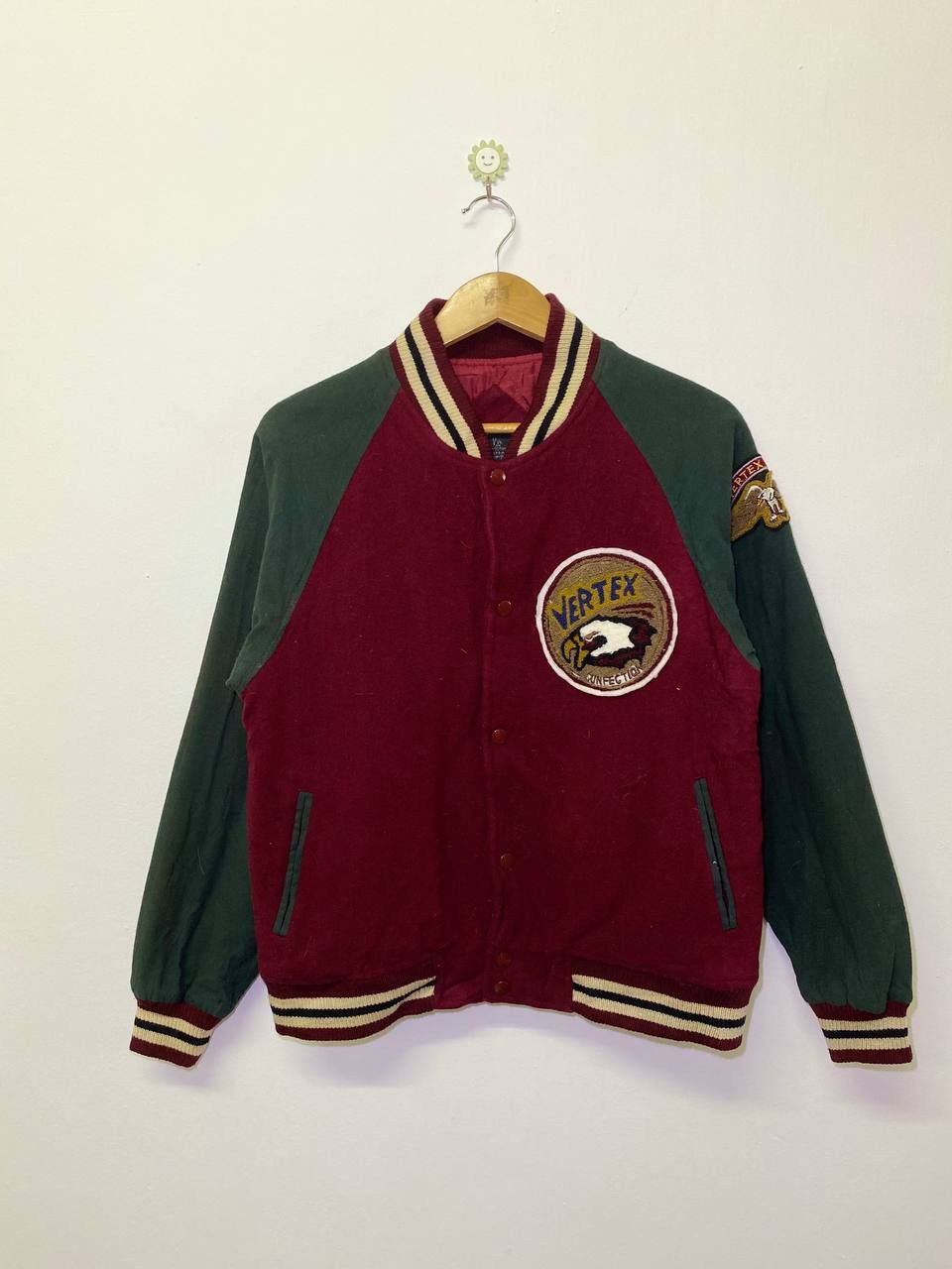 Varsity Jacket Wool Vertex Patches Nice Colour