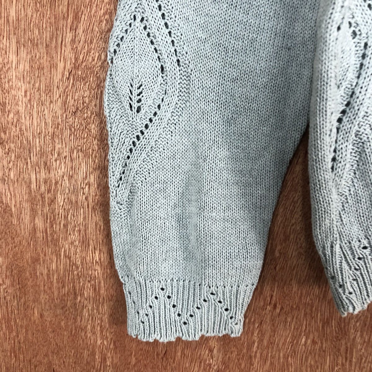Vintage Zibitto Soft Blue Knitwear cardigan japan #6043 Size US M / EU 48-50 / 2 - 6 Thumbnail