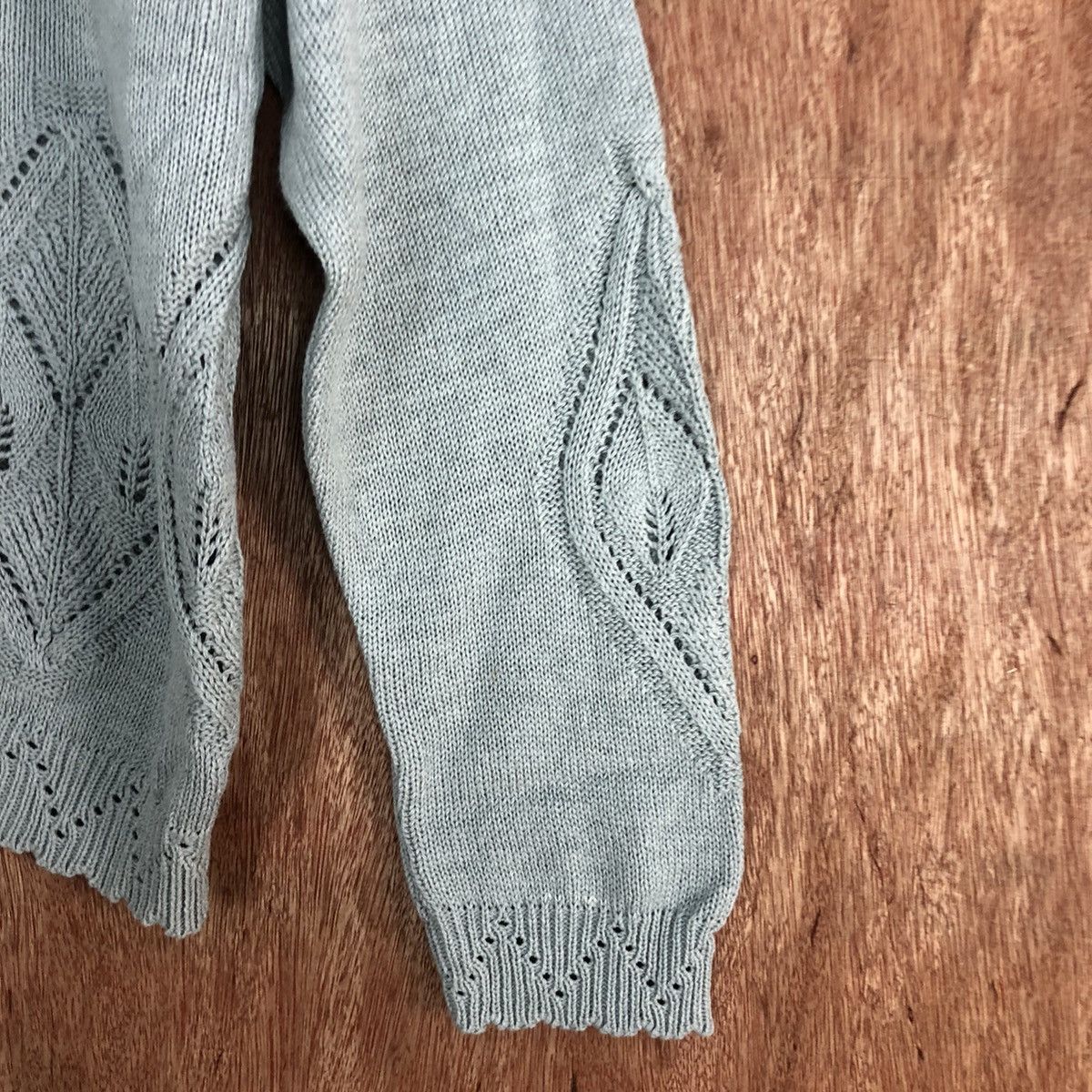 Vintage Zibitto Soft Blue Knitwear cardigan japan #6043 Size US M / EU 48-50 / 2 - 4 Thumbnail