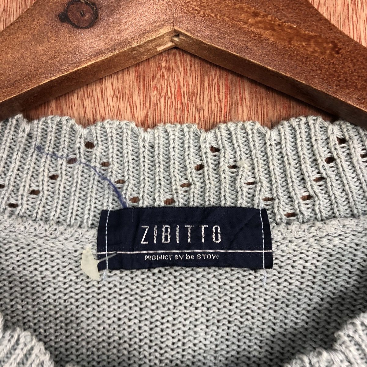 Vintage Zibitto Soft Blue Knitwear cardigan japan #6043 Size US M / EU 48-50 / 2 - 8 Thumbnail