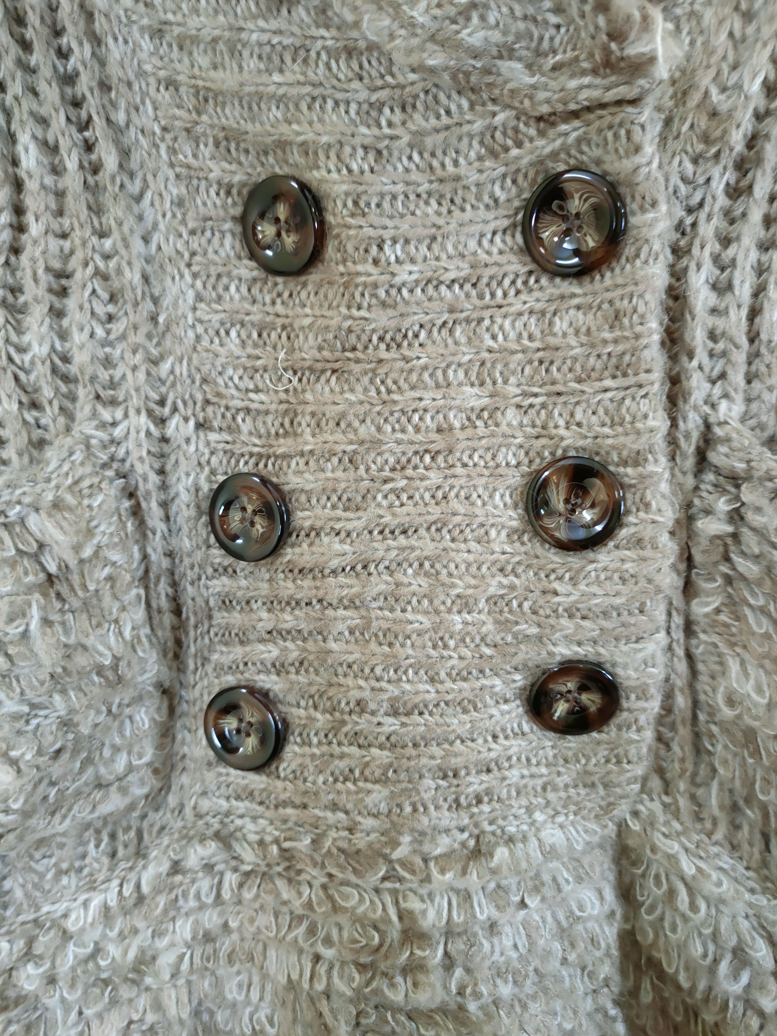 Vintage Dazzlin aran isle cable knitwear cardigan japan #46-604 Size US M / EU 48-50 / 2 - 7 Thumbnail