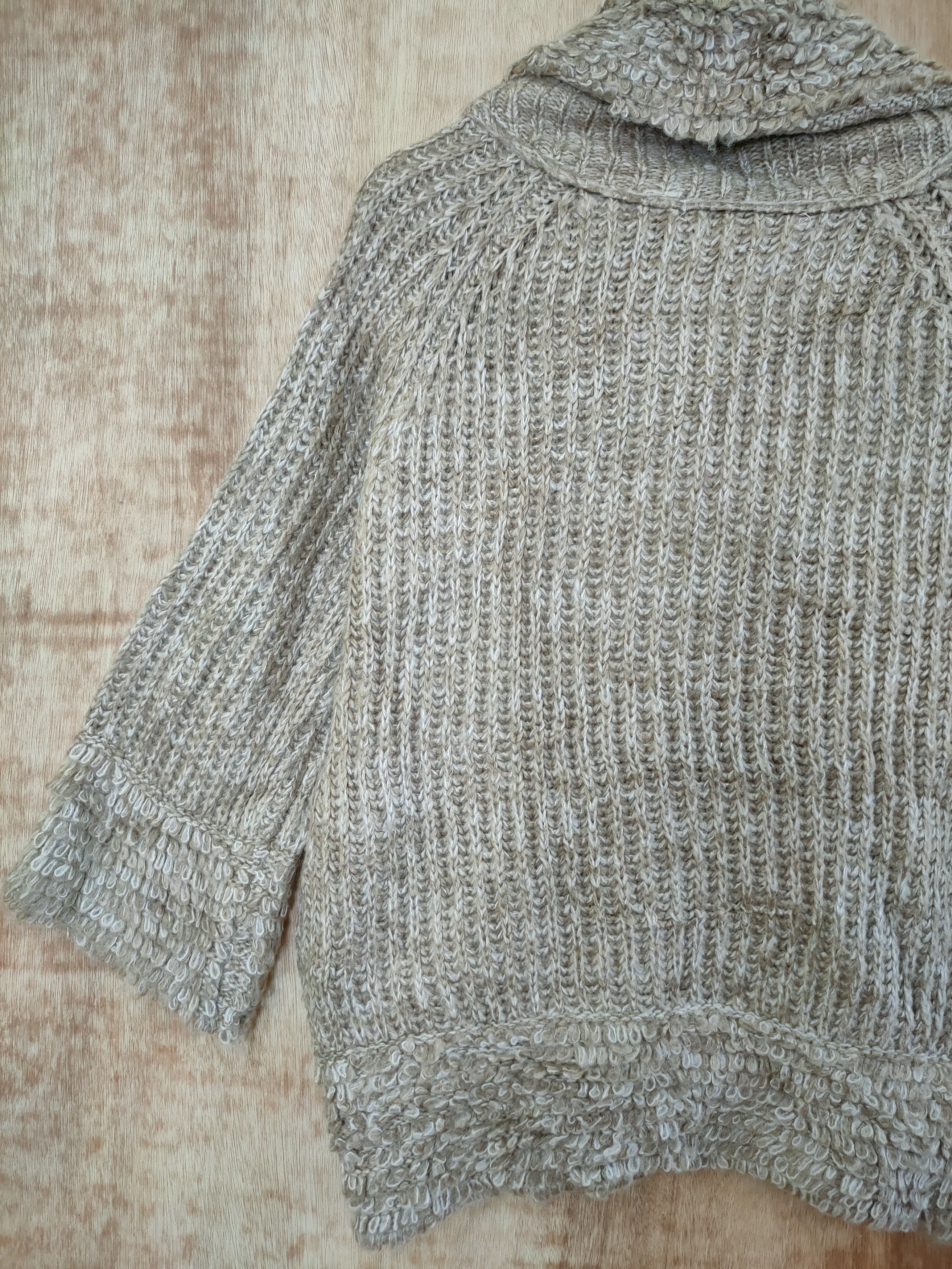 Vintage Dazzlin aran isle cable knitwear cardigan japan #46-604 Size US M / EU 48-50 / 2 - 10 Thumbnail