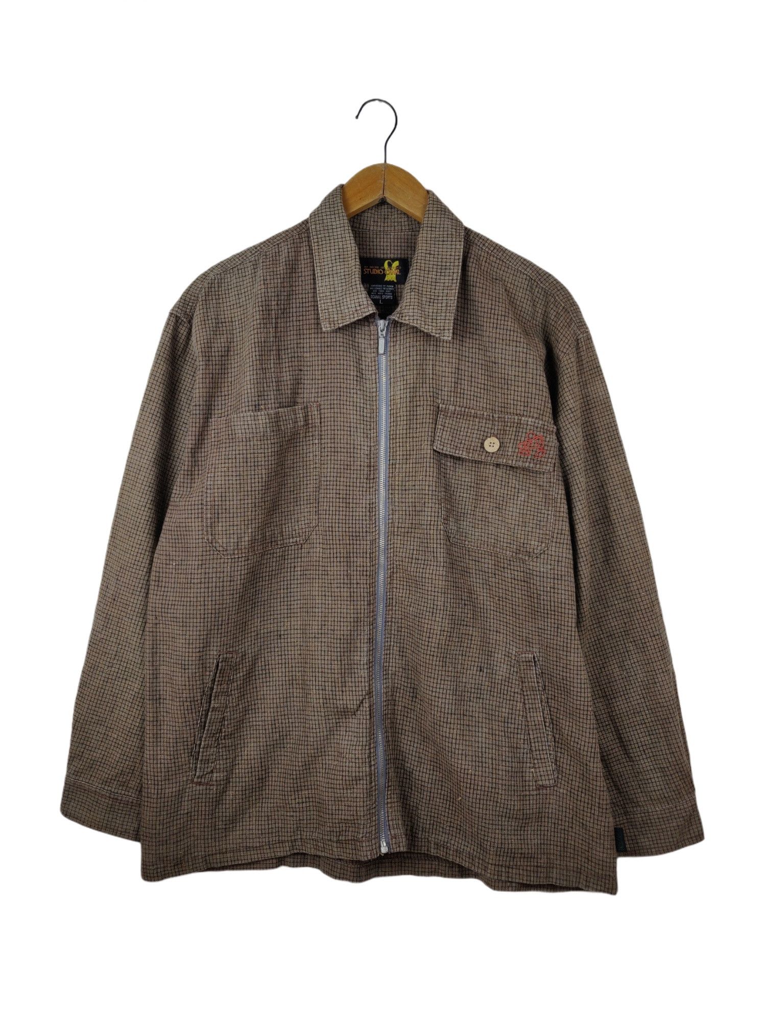 Canal New York Vintage Studio Canal Small Checked Zipper Jacket Size US L / EU 52-54 / 3 - 2 Thumbnail