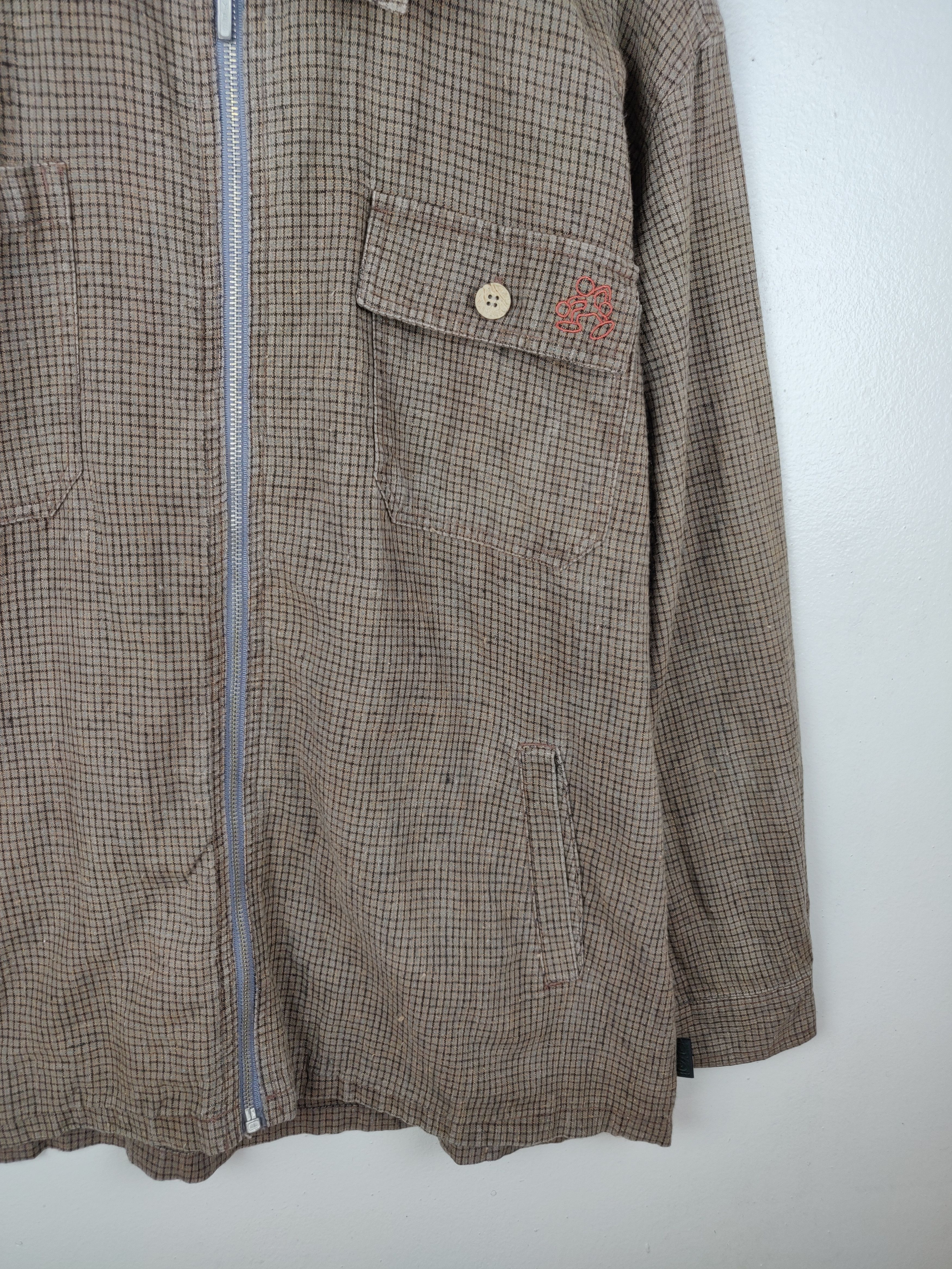 Canal New York Vintage Studio Canal Small Checked Zipper Jacket Size US L / EU 52-54 / 3 - 8 Thumbnail