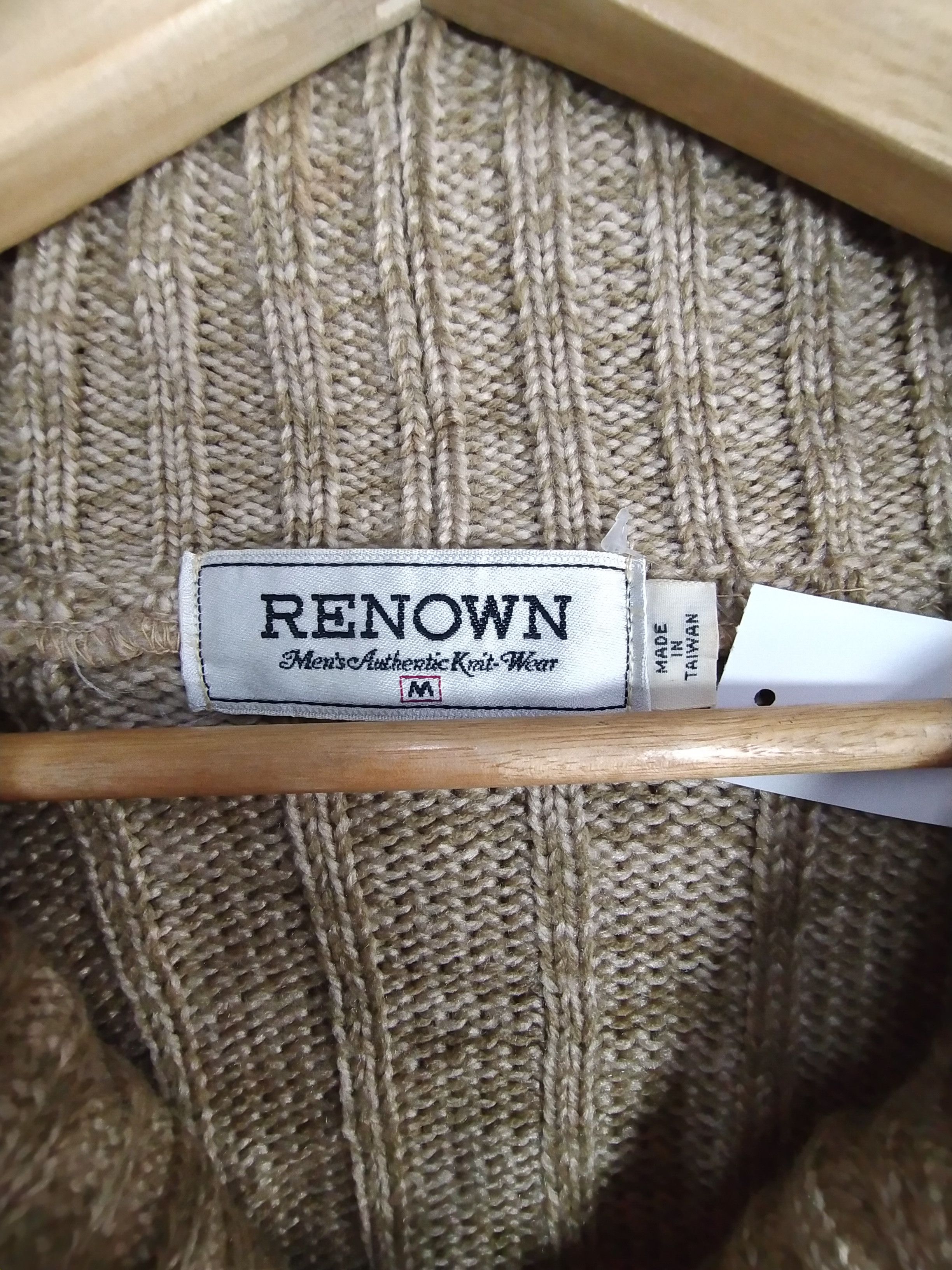 Aran Isles Knitwear × Japanese Brand × RENOWN Renown cream knitwear japan cardigan #S022 Size US M / EU 48-50 / 2 - 4 Thumbnail
