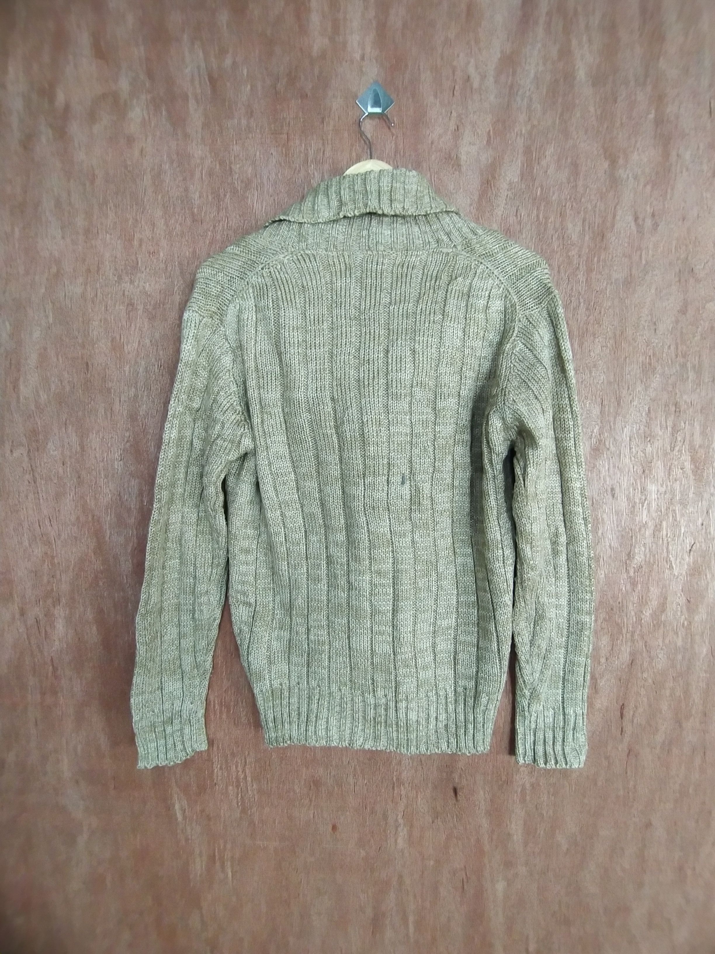 Aran Isles Knitwear × Japanese Brand × RENOWN Renown cream knitwear japan cardigan #S022 Size US M / EU 48-50 / 2 - 10 Thumbnail