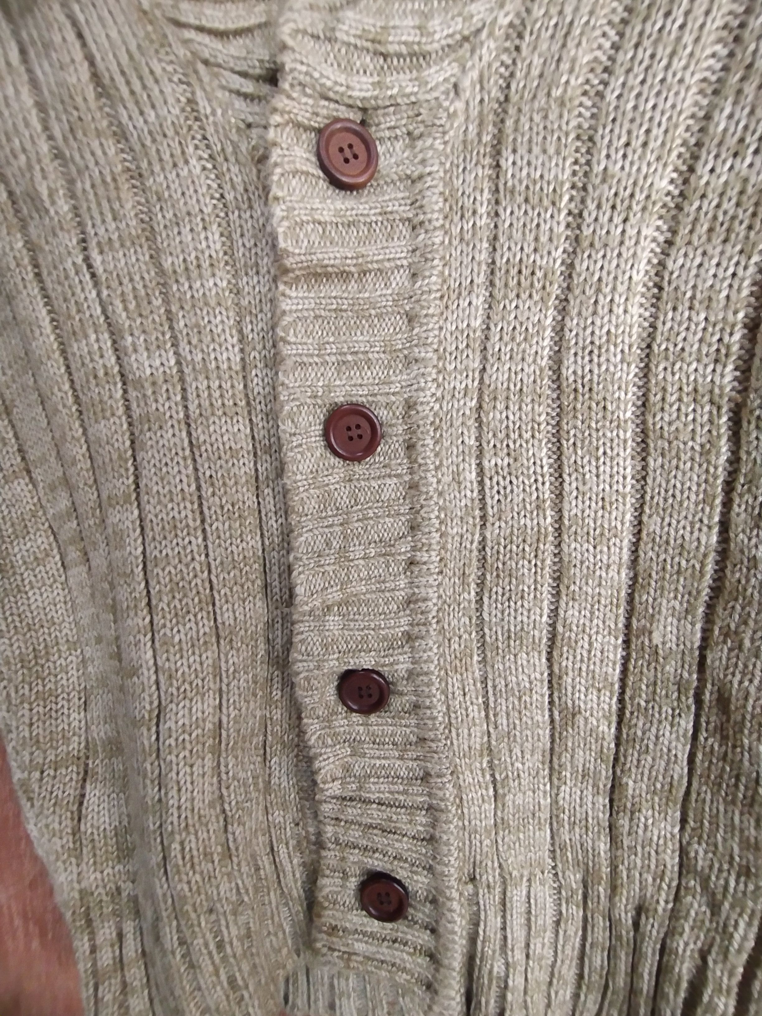 Aran Isles Knitwear × Japanese Brand × RENOWN Renown cream knitwear japan cardigan #S022 Size US M / EU 48-50 / 2 - 5 Thumbnail