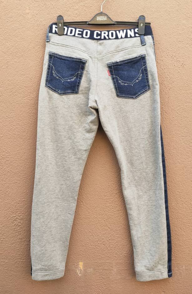 Japanese Brand Rodeo Crown Half Denim, Half Sweatpant Legging Size US 30 / EU 46 - 2 Thumbnail
