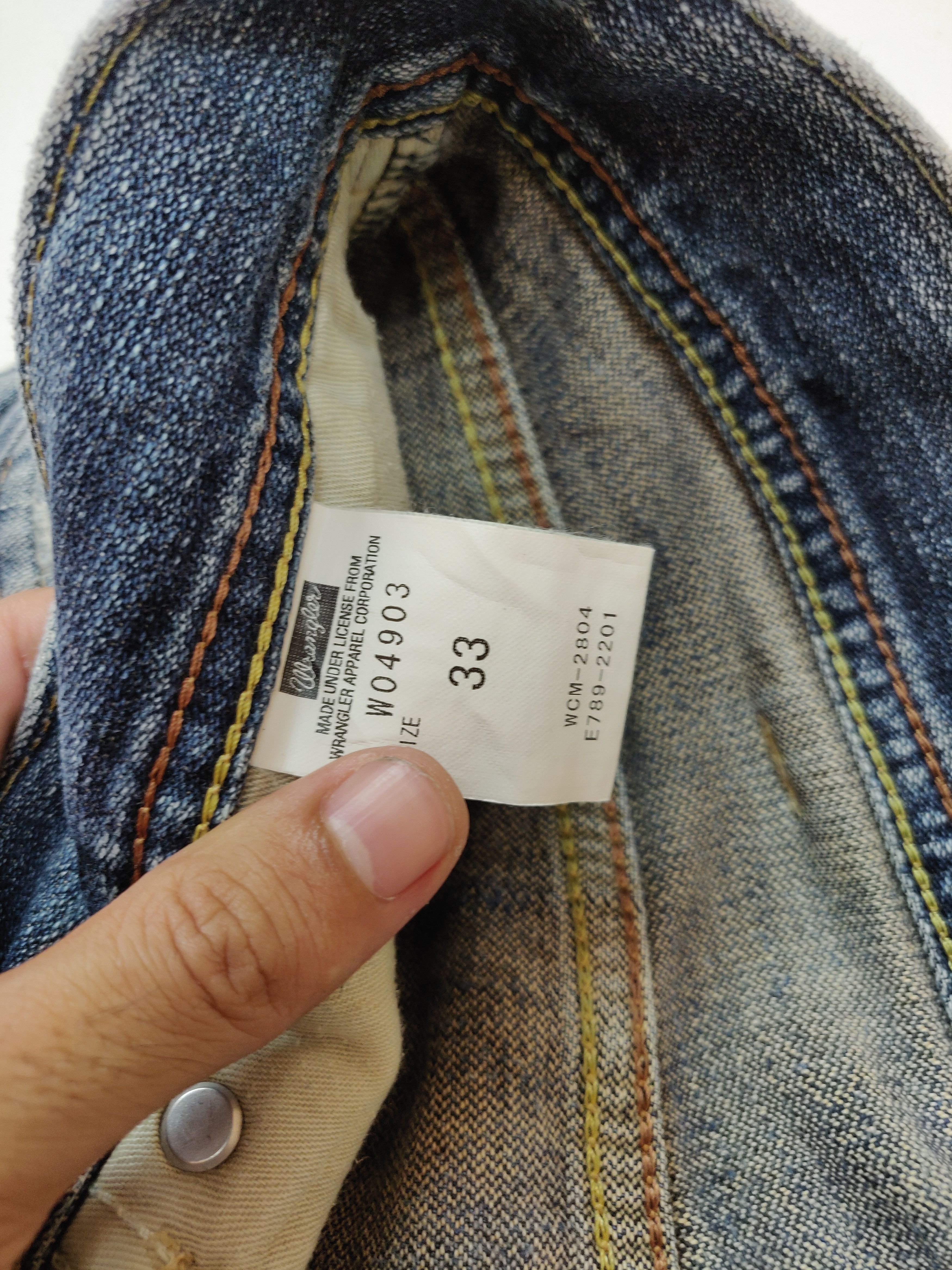 Wrangler Wrangler Straight Cut Denim Distressed Jeans Bottom Size US 35 - 7 Thumbnail