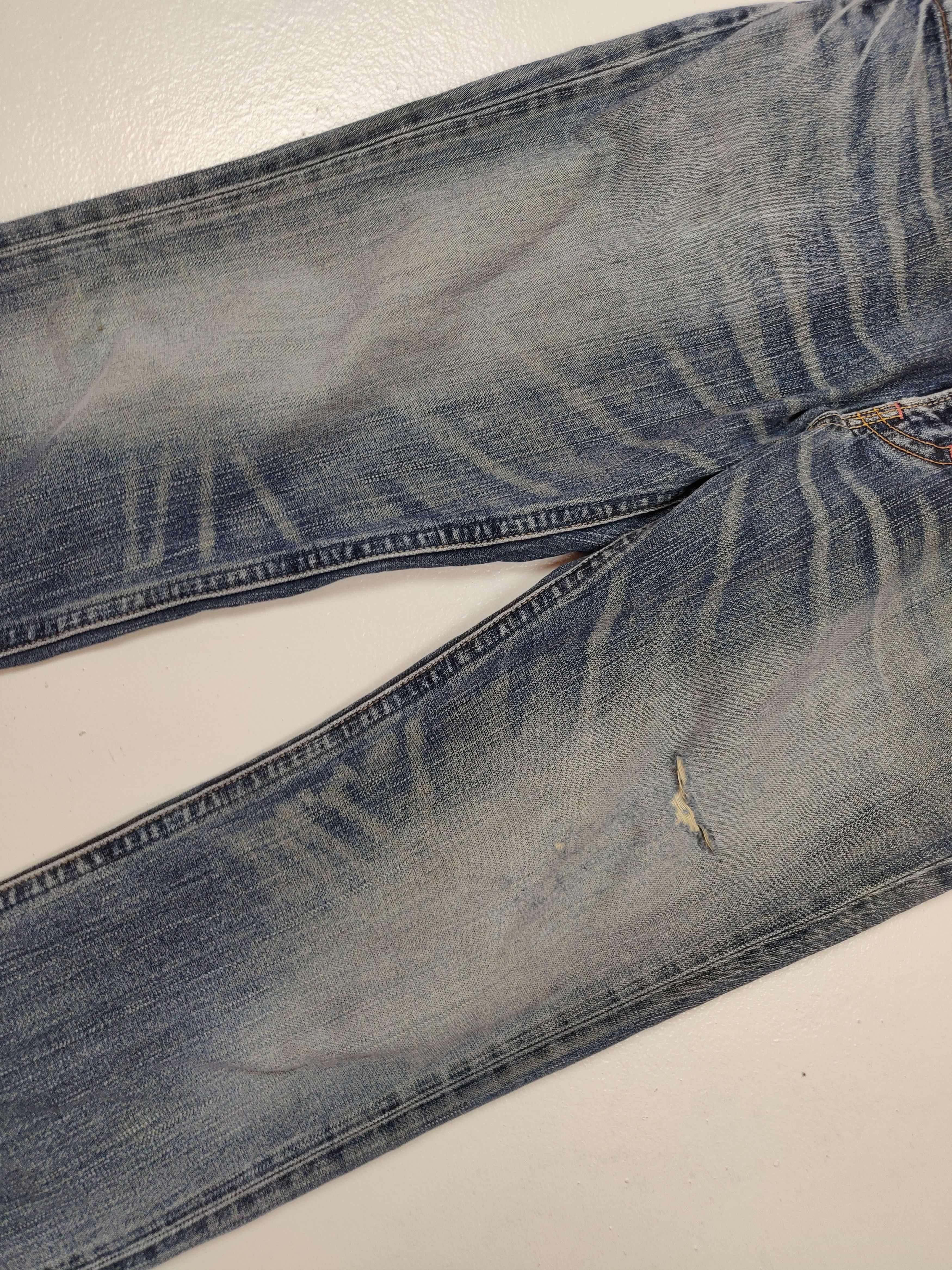 Wrangler Wrangler Straight Cut Denim Distressed Jeans Bottom Size US 35 - 4 Thumbnail