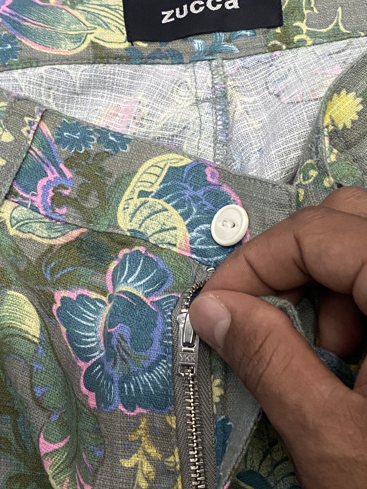 CABANE de ZUCCa × Issey Miyake Zucca by Issey Miyake Printed Floral Linen Pant p171 Size US 31 - 4 Thumbnail