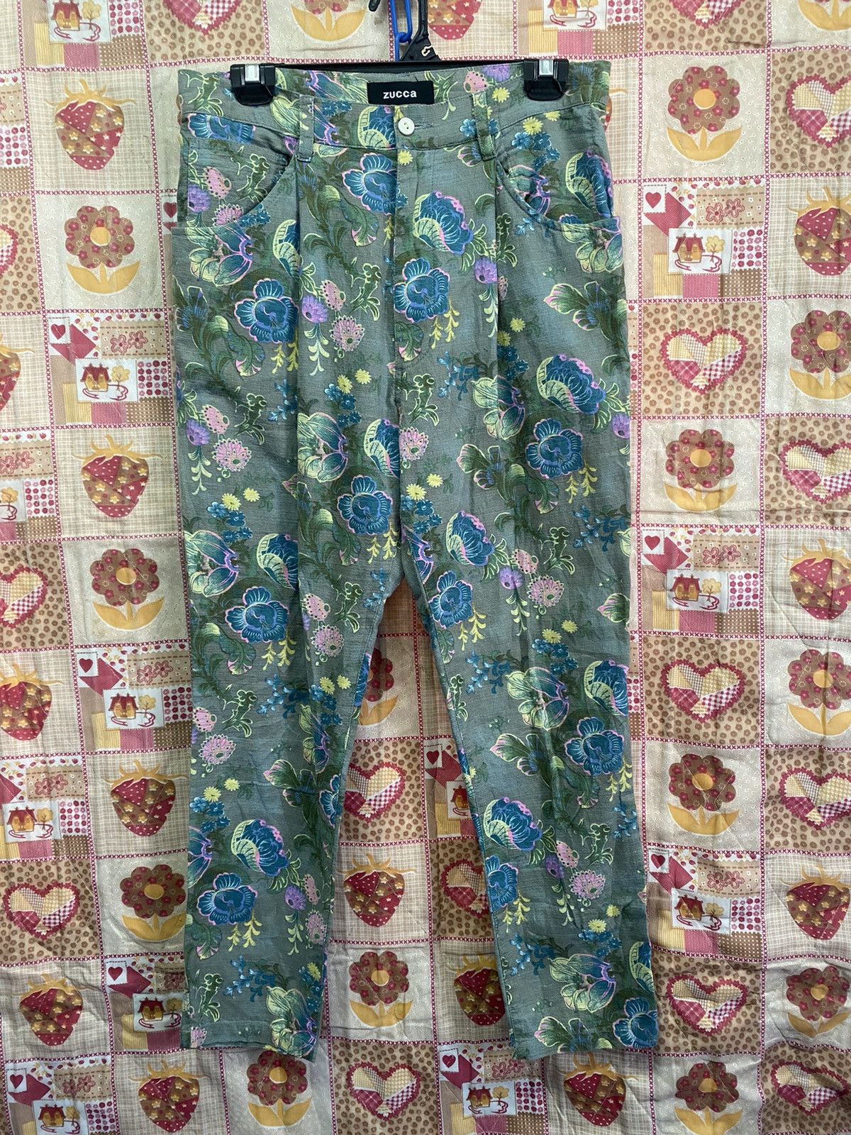 CABANE de ZUCCa × Issey Miyake Zucca by Issey Miyake Printed Floral Linen Pant p171 Size US 31 - 1 Thumbnail