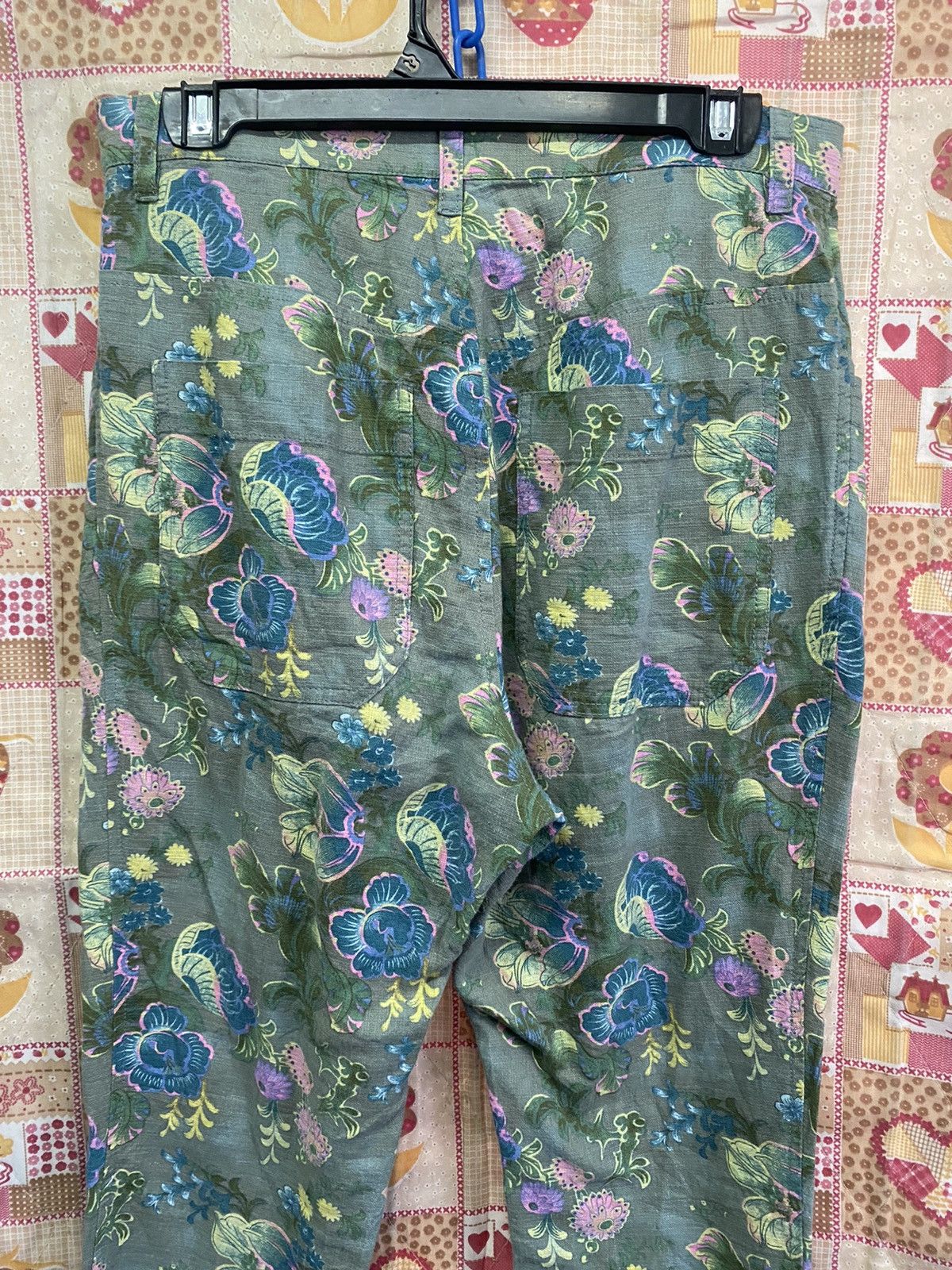 CABANE de ZUCCa × Issey Miyake Zucca by Issey Miyake Printed Floral Linen Pant p171 Size US 31 - 3 Thumbnail