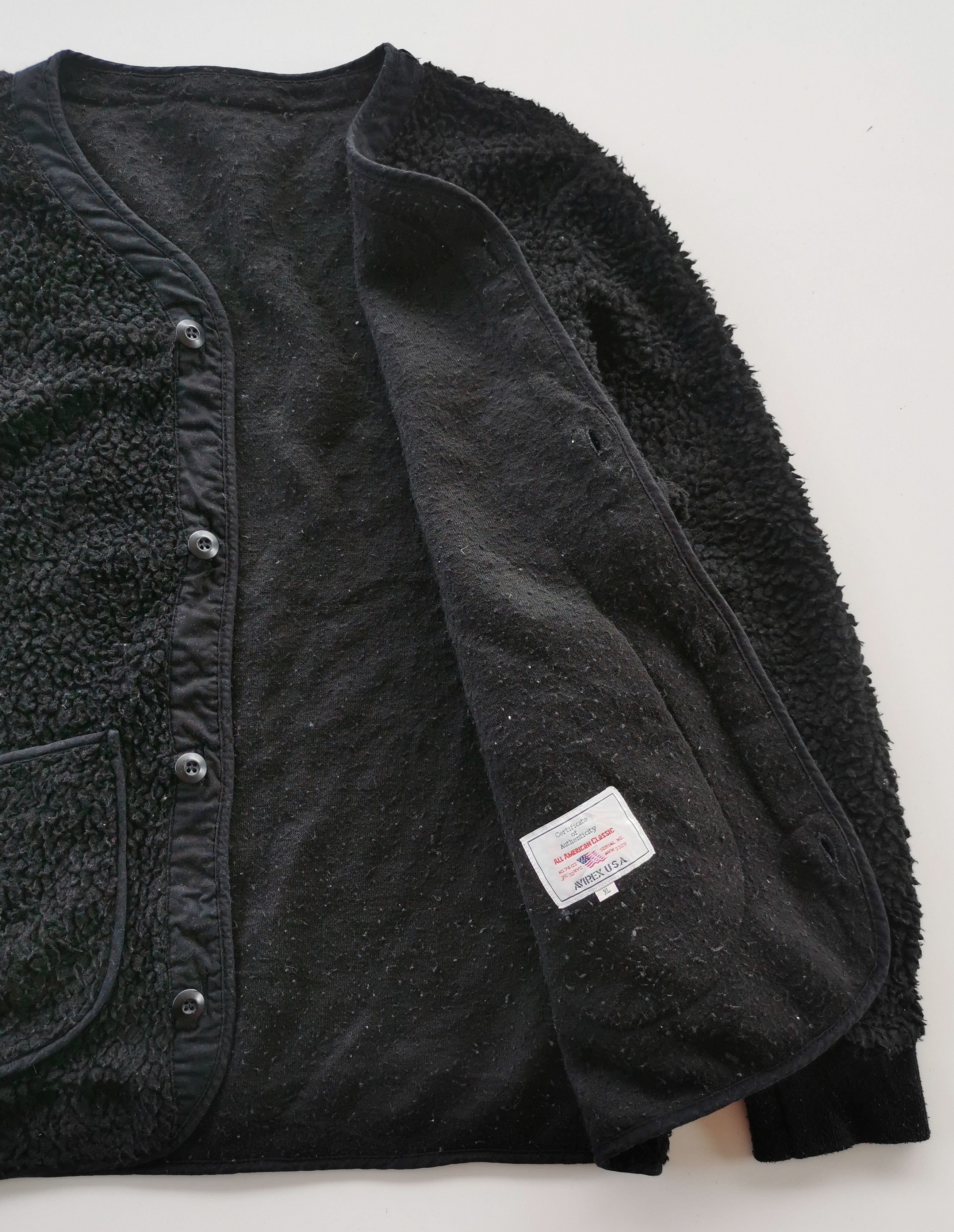 Army Of Me Vintage Avirex Bulky Fleece Cardigan Size US XL / EU 56 / 4 - 1 Thumbnail