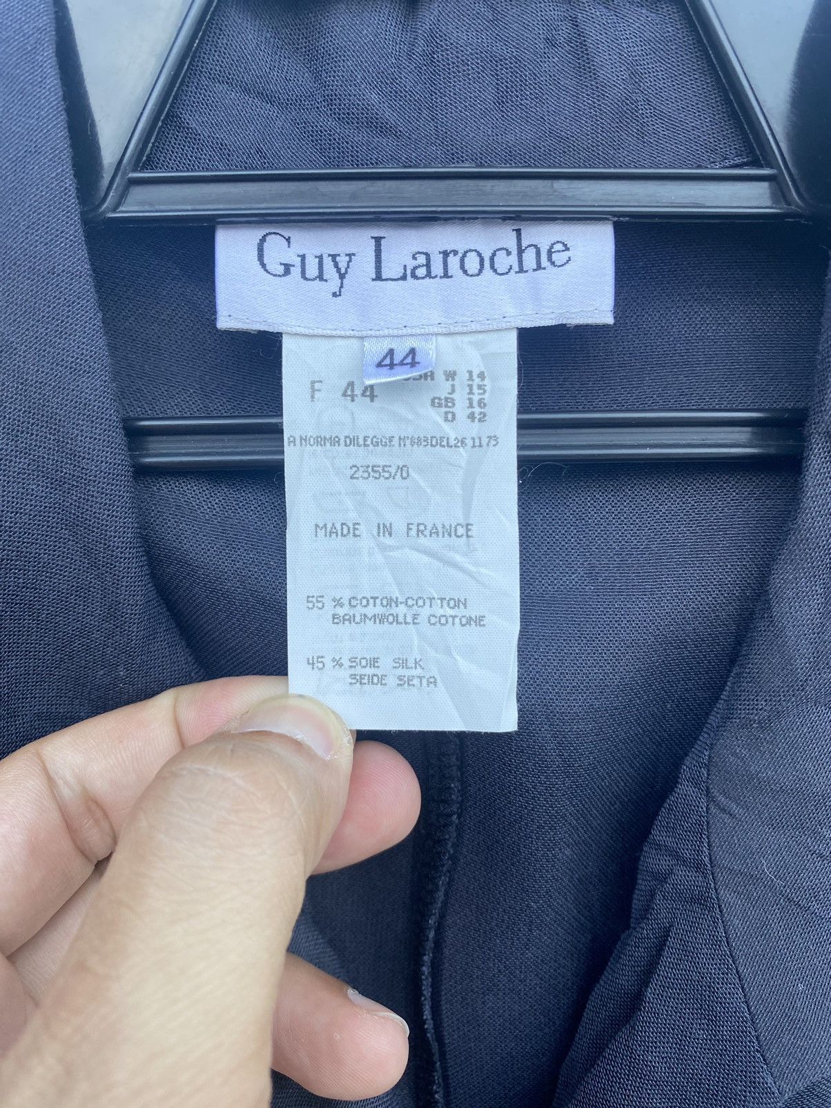Guy Laroche × Vintage Vtg 90s rare Guy Laroche cotton/silk dress button up Size M / US 6-8 / IT 42-44 - 4 Thumbnail