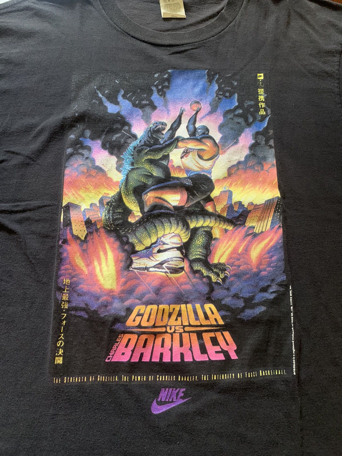 Movie Nike Vintage Nike vintage 1992 Charles Barkley vs Godzilla Grailed