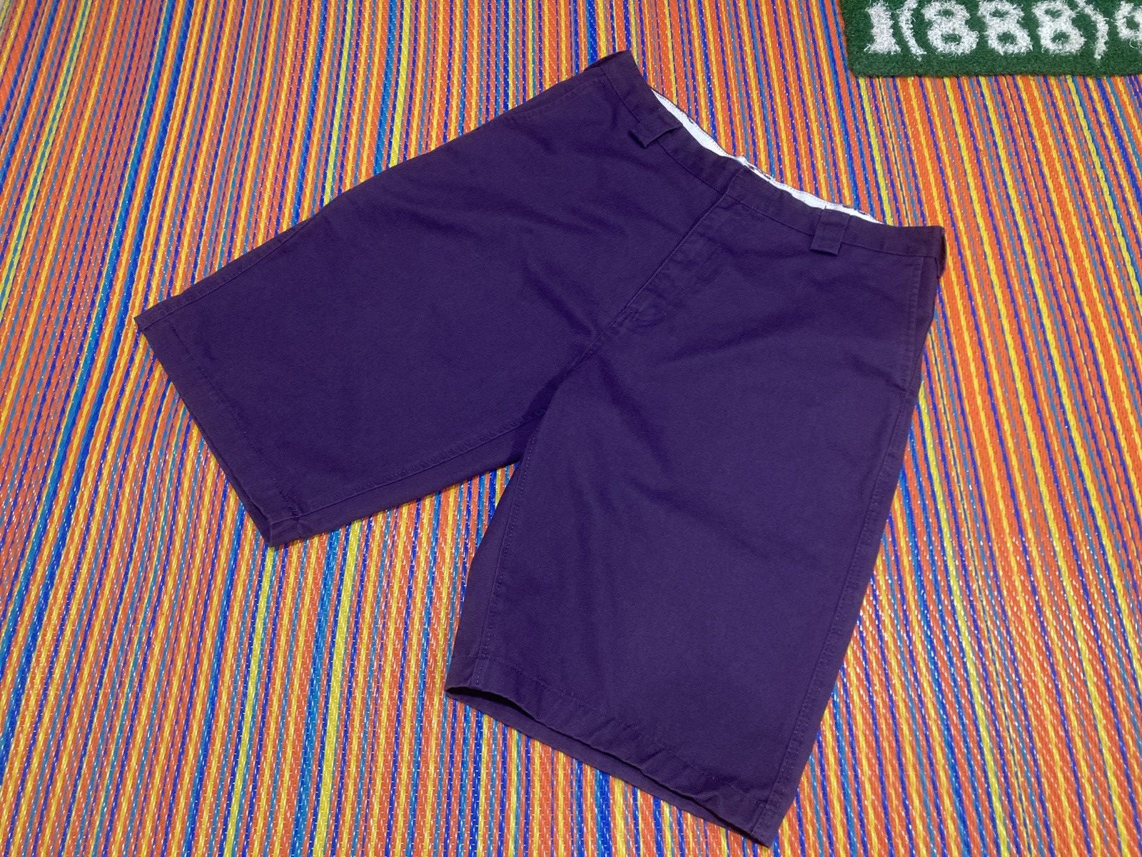 Vintage vintage 90’s y2k curly purple baggy work skate shorts Size US 38 / EU 54 - 2 Preview