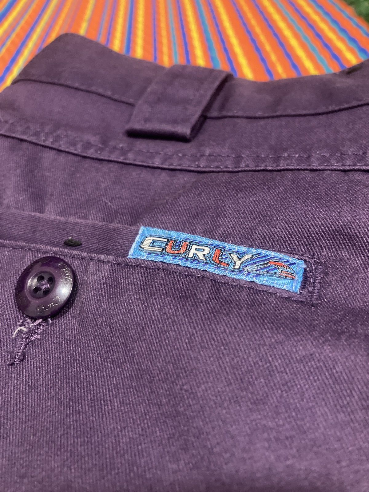 Vintage vintage 90’s y2k curly purple baggy work skate shorts Size US 38 / EU 54 - 5 Thumbnail