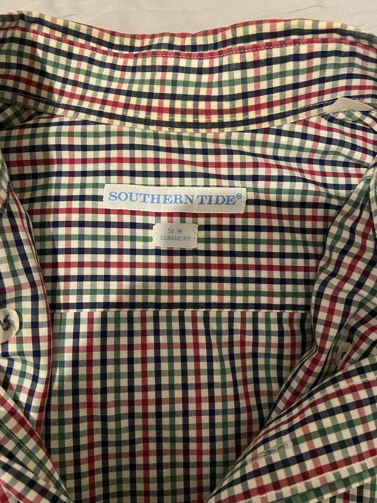 Southern Tide 🆕 Southern Tide Gingham Button Down - Navy, Green, Red Size US M / EU 48-50 / 2 - 8 Thumbnail