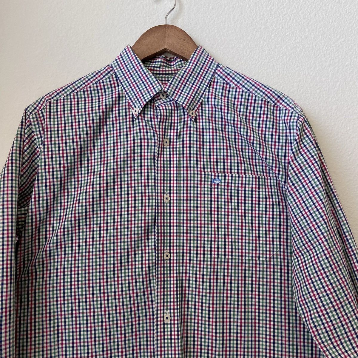 Southern Tide 🆕 Southern Tide Gingham Button Down - Navy, Green, Red Size US M / EU 48-50 / 2 - 3 Thumbnail