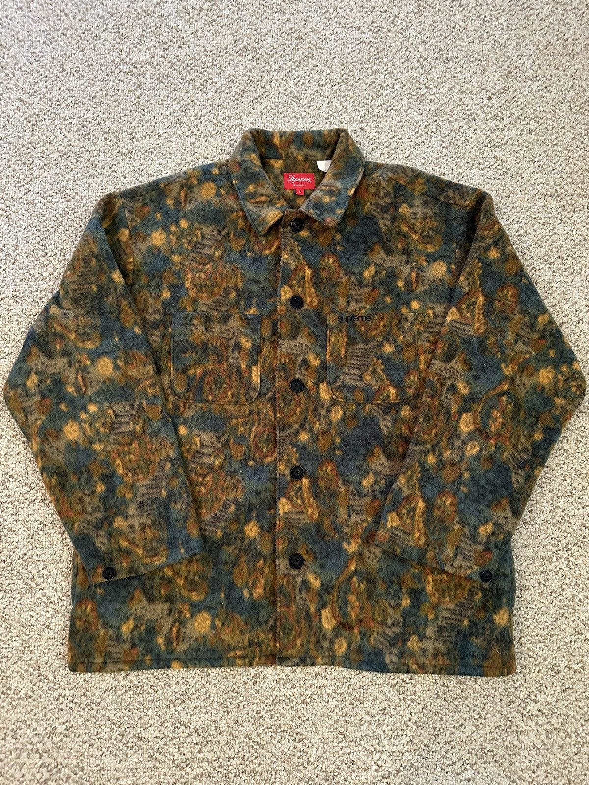 Supreme Paisley Fleece Shirt | Grailed