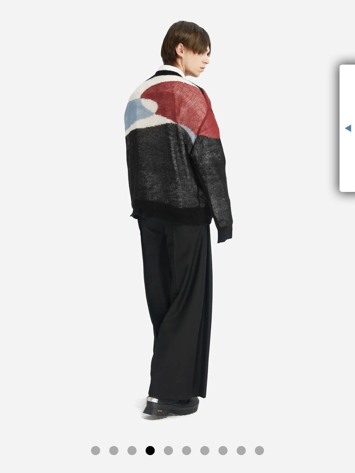 C2H4 LiGHTWEiGHT LOOSE GAUGE ELLiPSE PANELED MOHAiR SWEATER Size US L / EU 52-54 / 3 - 4 Thumbnail