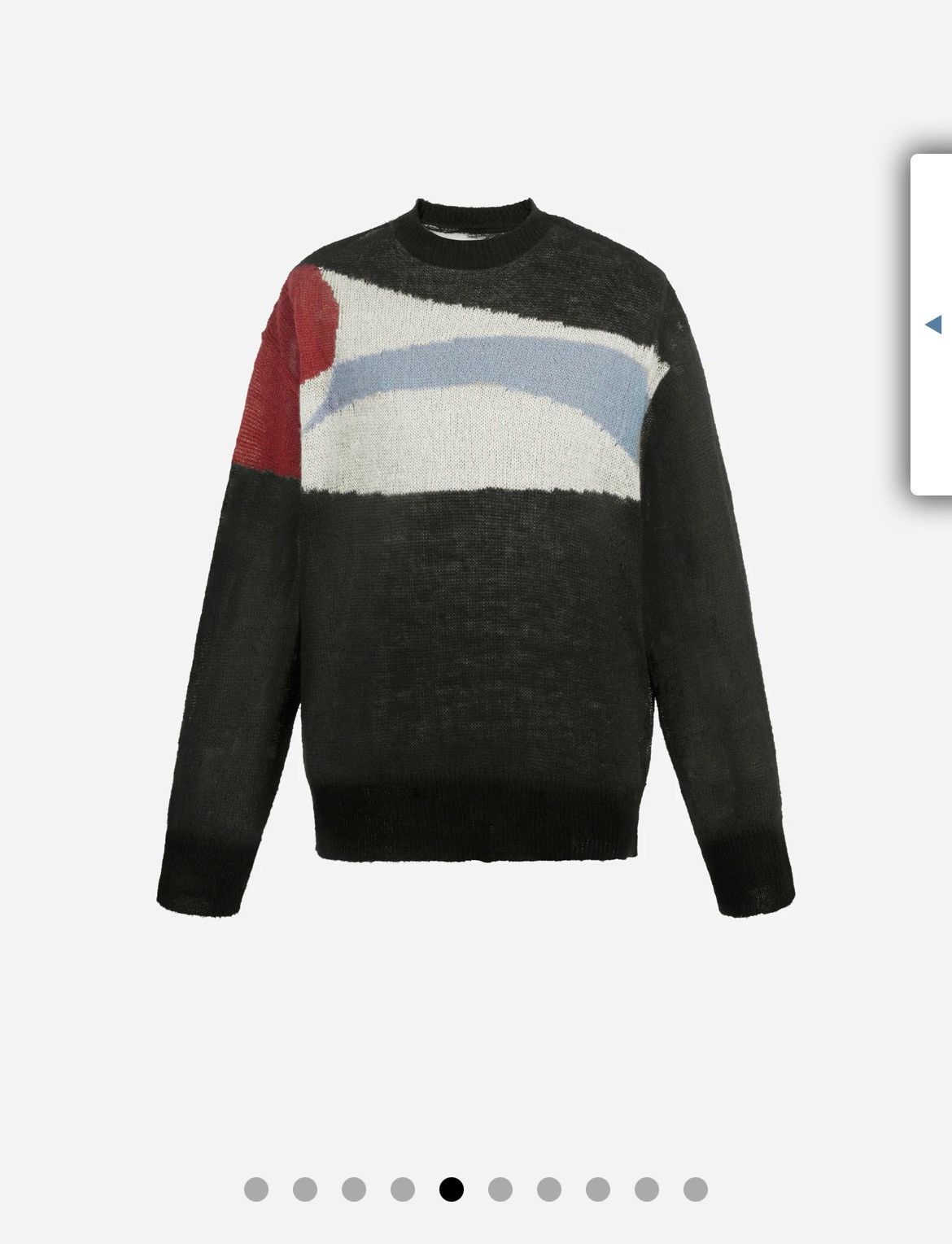 C2H4 LiGHTWEiGHT LOOSE GAUGE ELLiPSE PANELED MOHAiR SWEATER Size US L / EU 52-54 / 3 - 5 Thumbnail