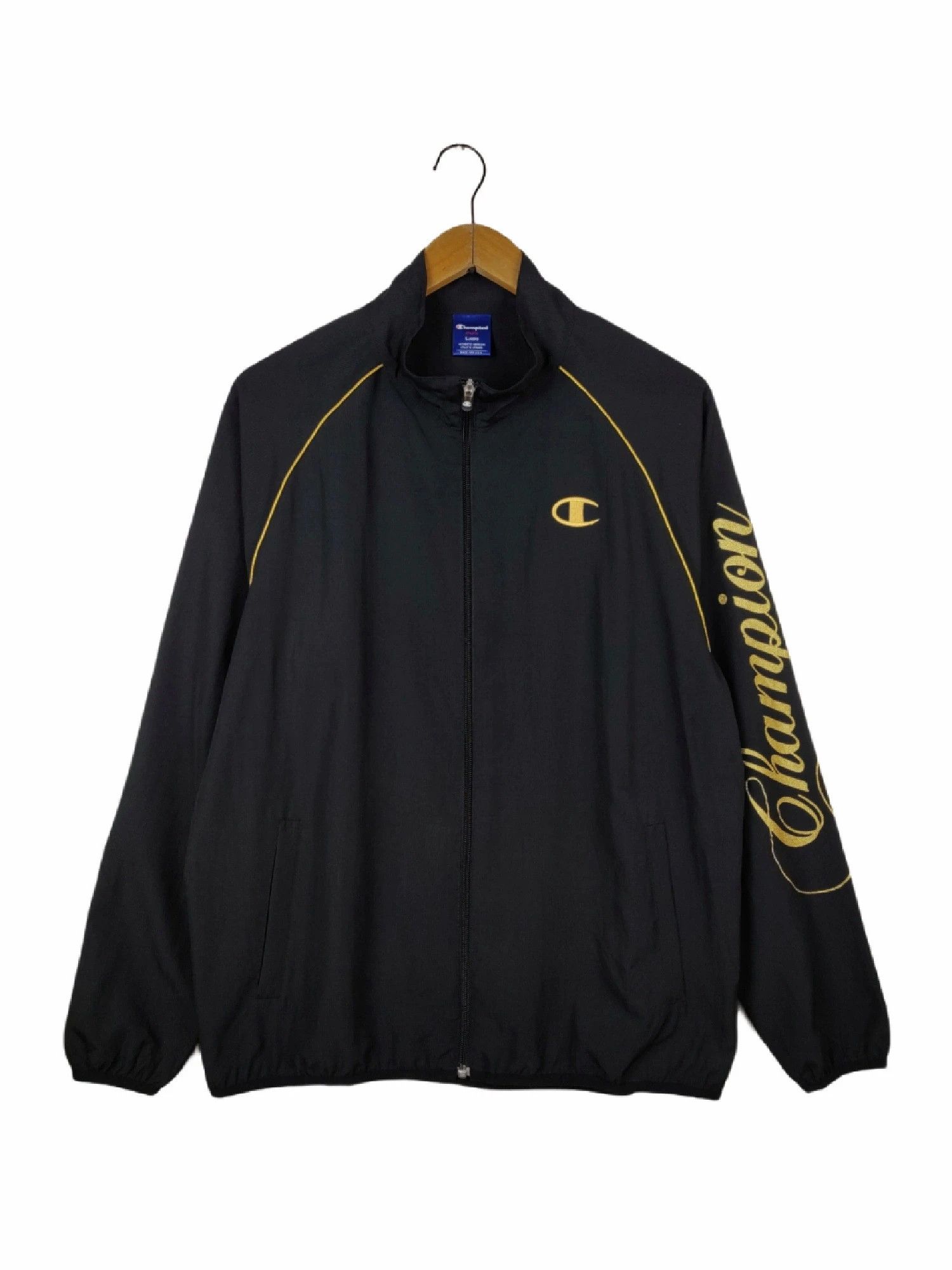 Champion Vintage Champion Gold Windbreaker Sweater Jacket Size US L / EU 52-54 / 3 - 2 Thumbnail
