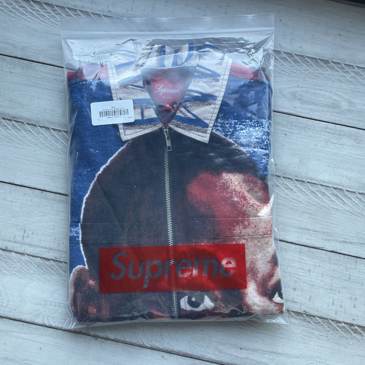 Supreme MLK ZiP UP FLANNEL SHiRT SPRiNG SUMMER 2018 PATCHWORK Size US M / EU 48-50 / 2 - 20 Thumbnail