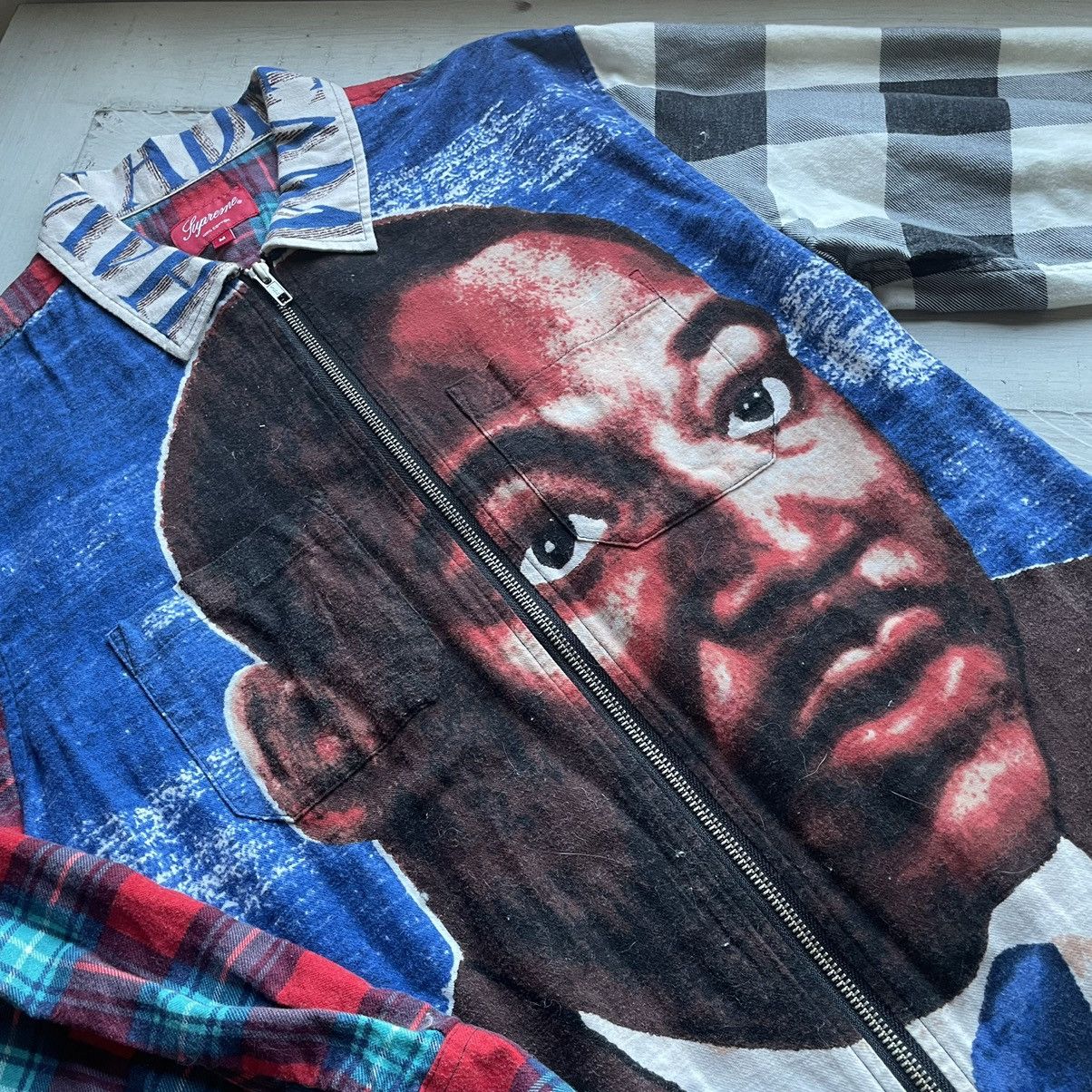 Supreme MLK ZiP UP FLANNEL SHiRT SPRiNG SUMMER 2018 PATCHWORK Size US M / EU 48-50 / 2 - 9 Thumbnail