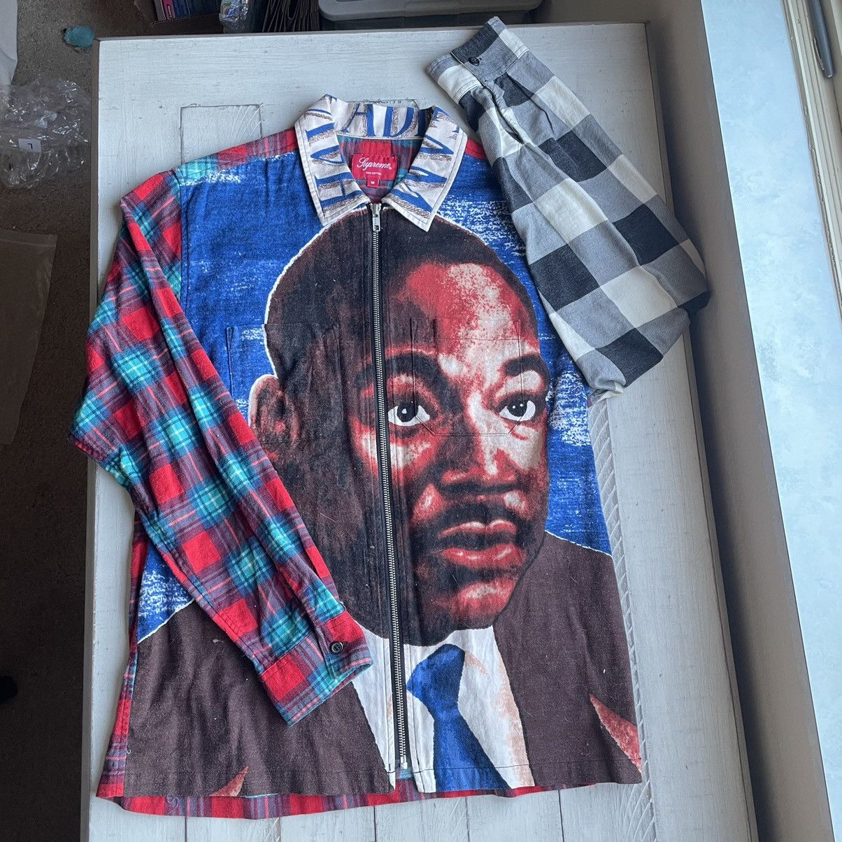 Supreme MLK ZiP UP FLANNEL SHiRT SPRiNG SUMMER 2018 PATCHWORK Size US M / EU 48-50 / 2 - 10 Thumbnail