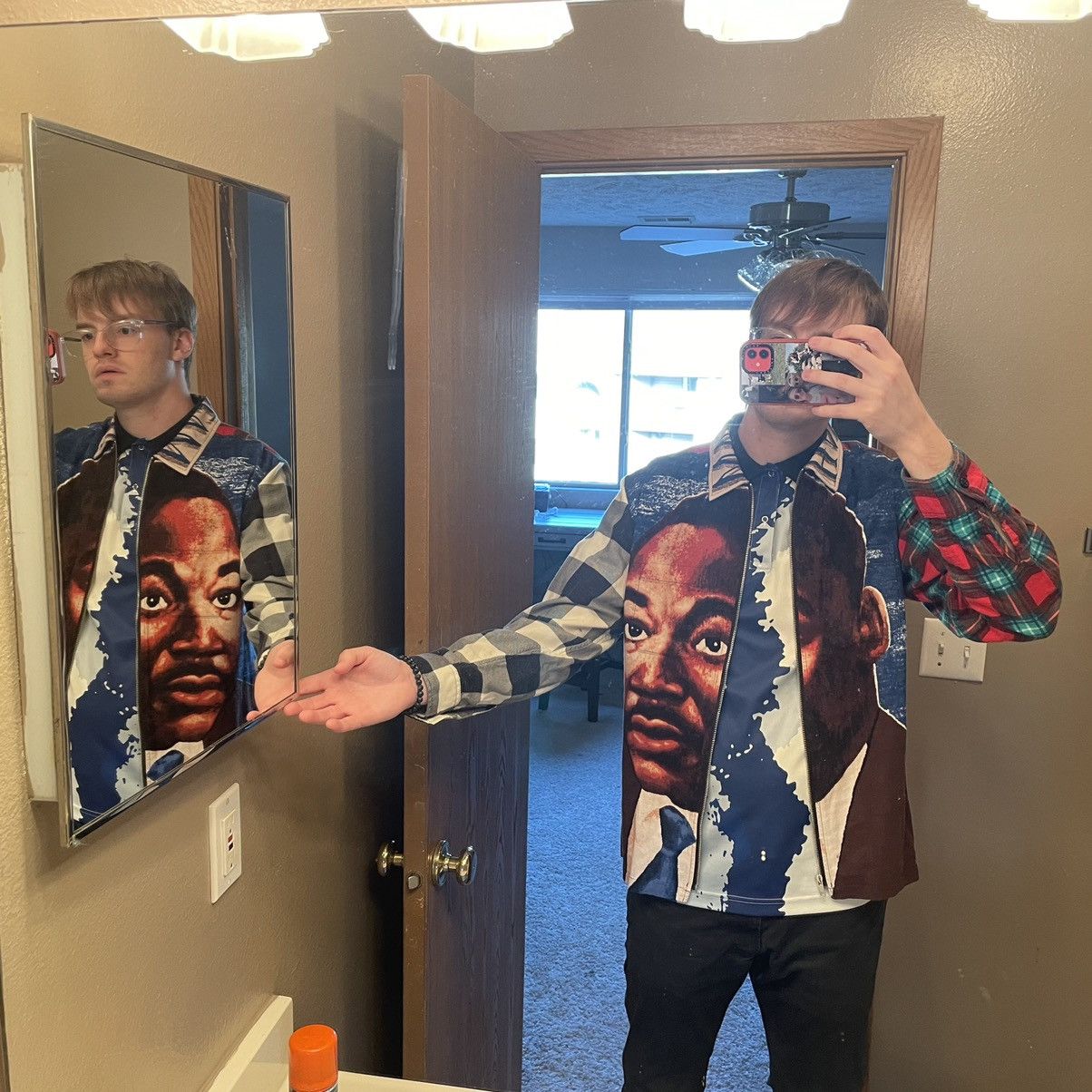 Supreme MLK ZiP UP FLANNEL SHiRT SPRiNG SUMMER 2018 PATCHWORK Size US M / EU 48-50 / 2 - 15 Thumbnail