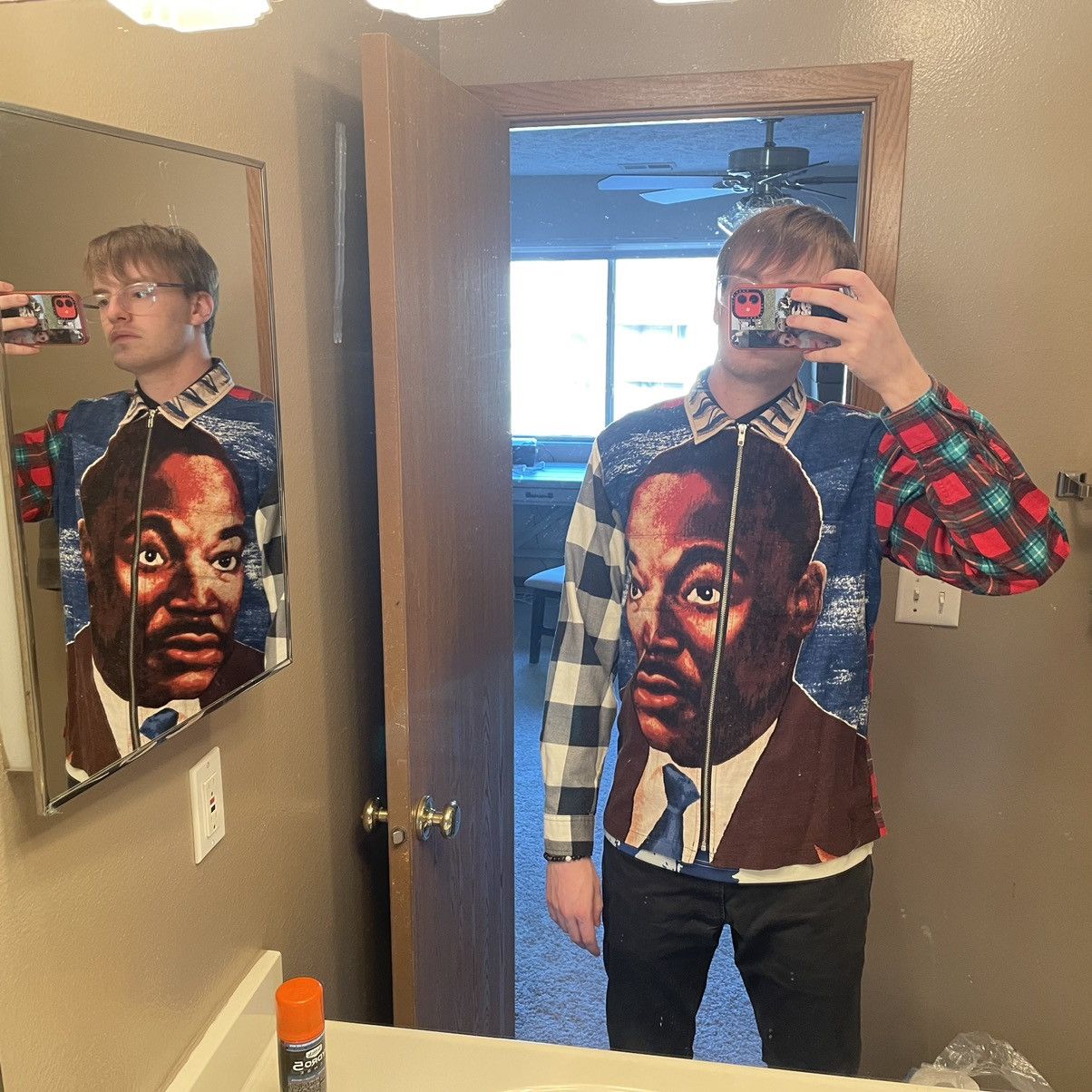 Supreme MLK ZiP UP FLANNEL SHiRT SPRiNG SUMMER 2018 PATCHWORK Size US M / EU 48-50 / 2 - 16 Thumbnail