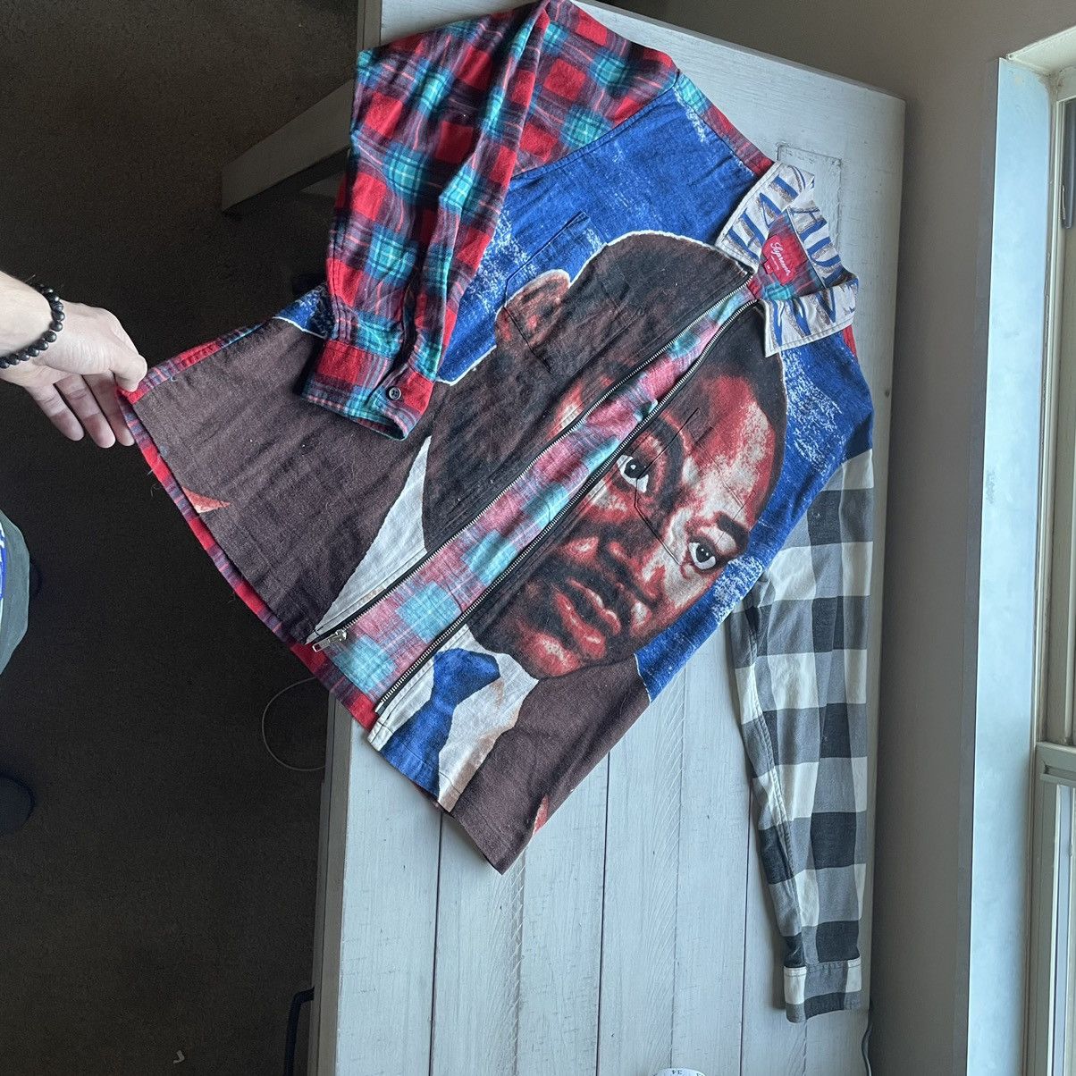 Supreme MLK ZiP UP FLANNEL SHiRT SPRiNG SUMMER 2018 PATCHWORK Size US M / EU 48-50 / 2 - 4 Thumbnail