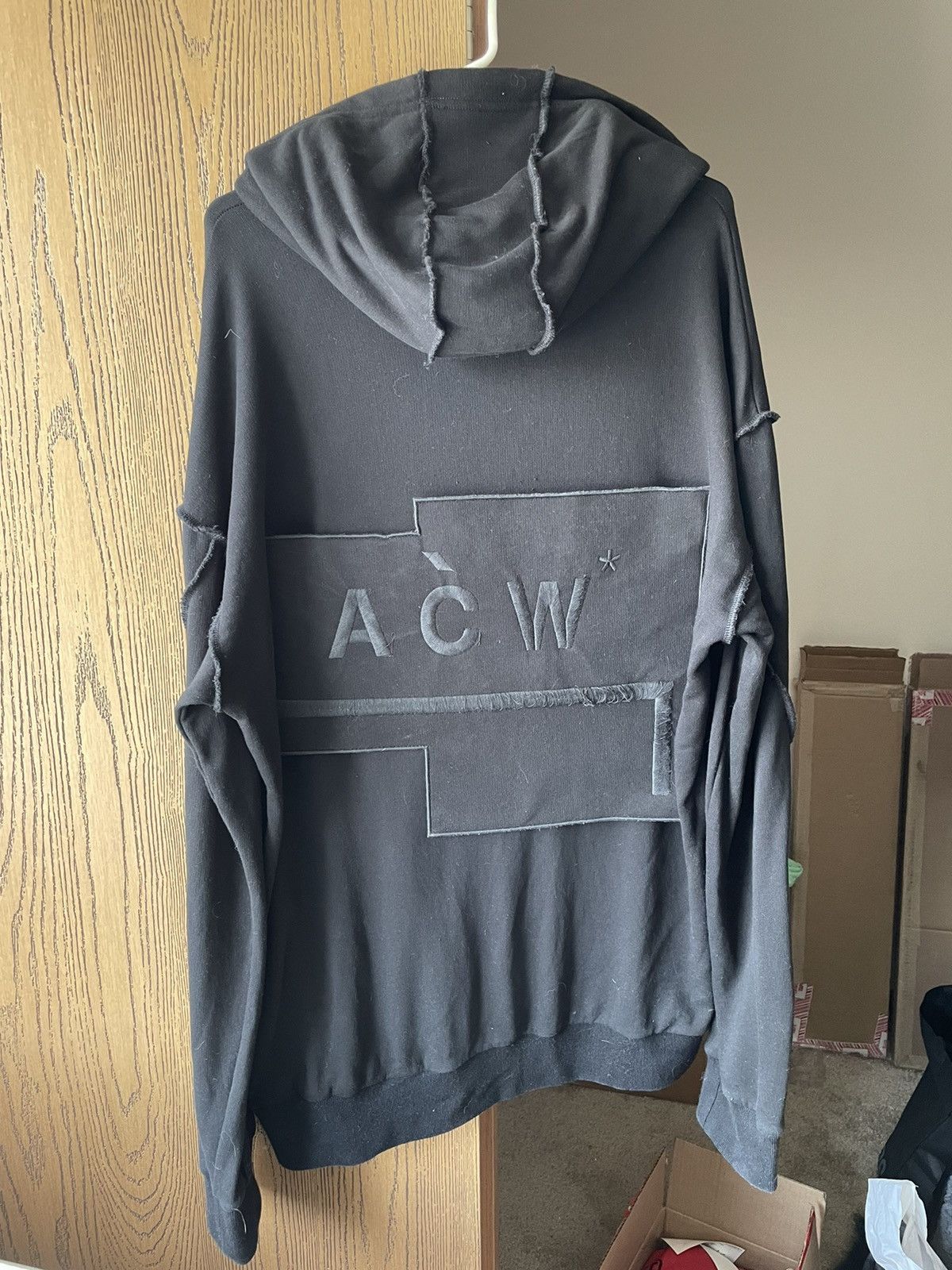 A-COLD-WALL* × Samuel Ross lightweight drop shoulder embroidered velcro patch hoodie Size US L / EU 52-54 / 3 - 18 Thumbnail