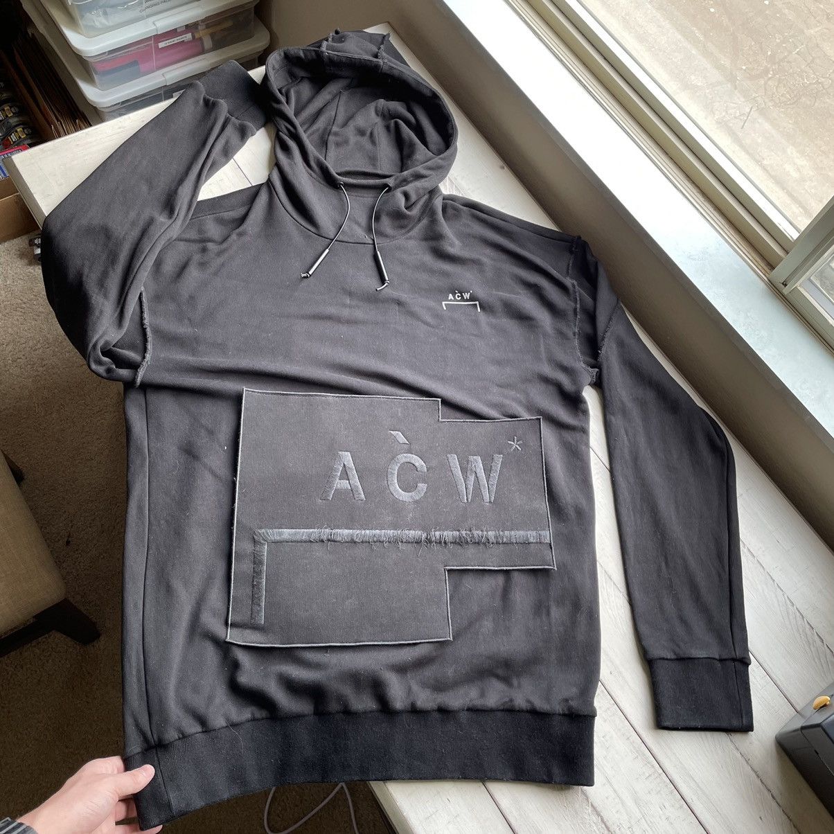 A-COLD-WALL* × Samuel Ross lightweight drop shoulder embroidered velcro patch hoodie Size US L / EU 52-54 / 3 - 20 Thumbnail