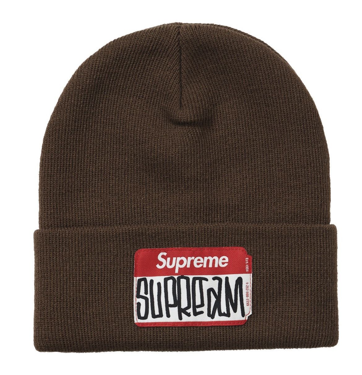 Supreme FW21 Gonz Nametag Beanie Size ONE SIZE - 3 Thumbnail