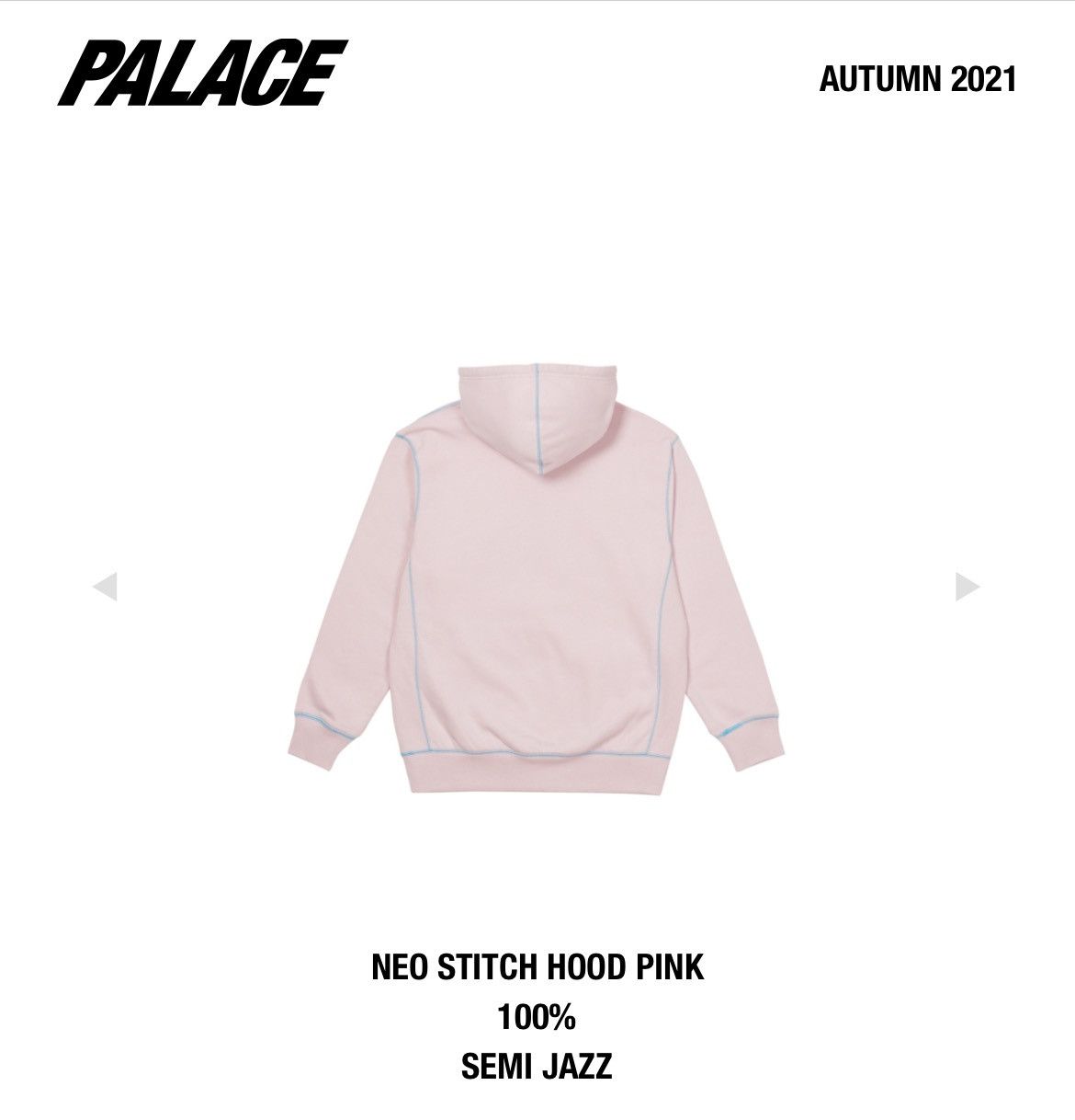 Palace Miami Vice Neo Contrast Stitch Hood triferg patch sweatshirt Size US L / EU 52-54 / 3 - 12 Thumbnail