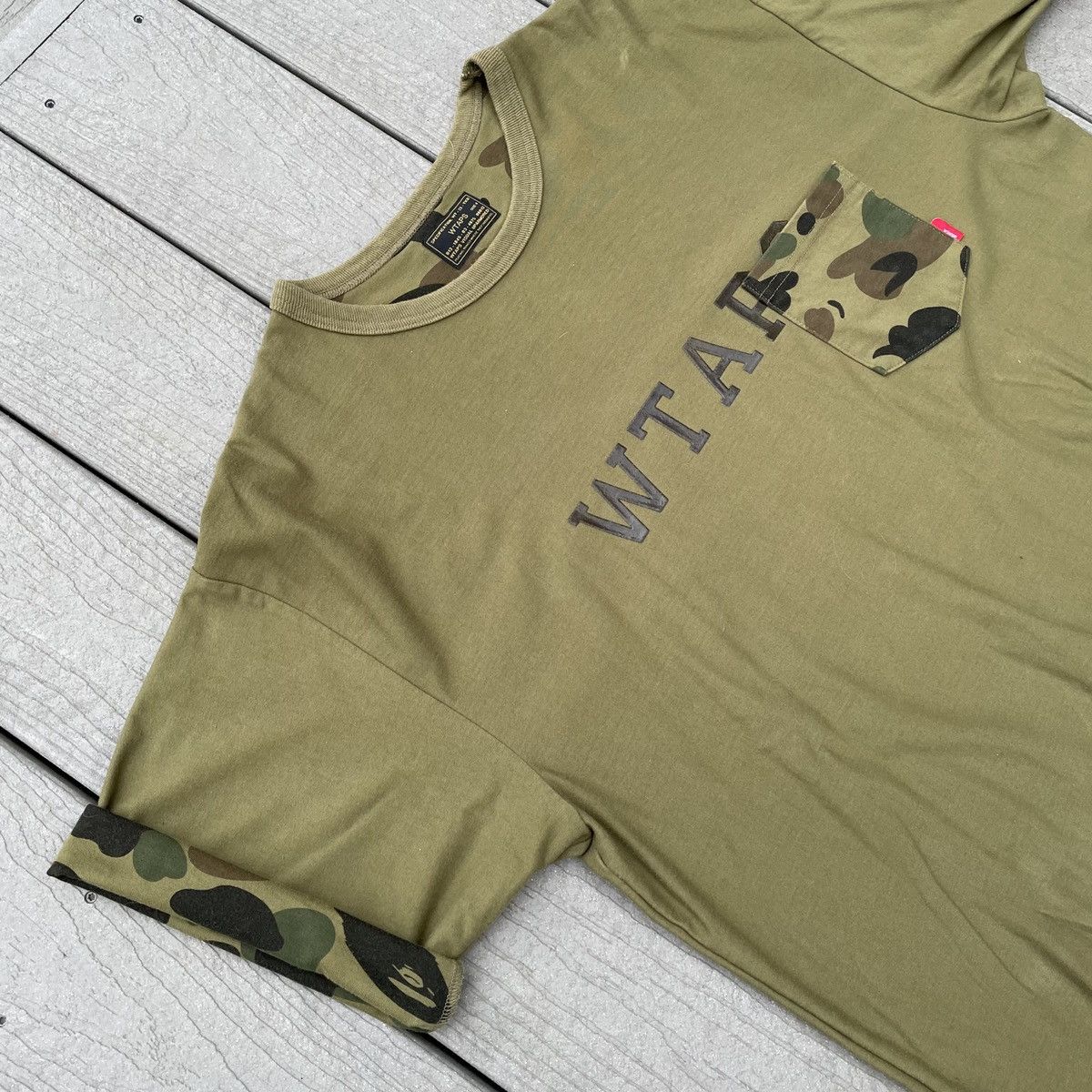 Bape × Wtaps WTAPS vs A BATHiNG APE double-sided heavyweight tee 1st camo Size US XL / EU 56 / 4 - 12 Thumbnail