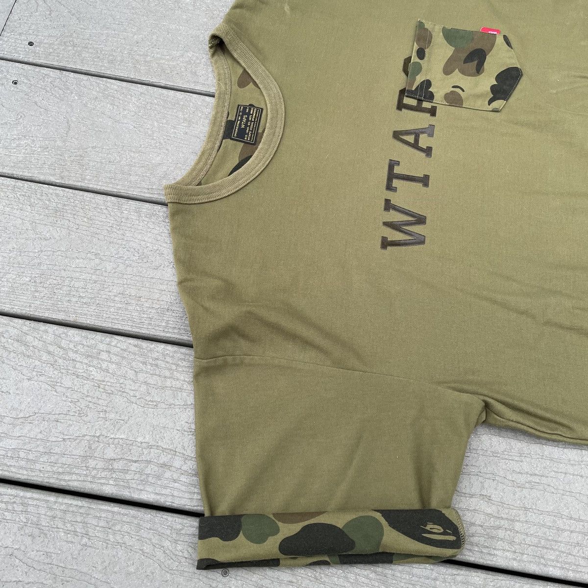 Bape × Wtaps WTAPS vs A BATHiNG APE double-sided heavyweight tee 1st camo Size US XL / EU 56 / 4 - 13 Thumbnail